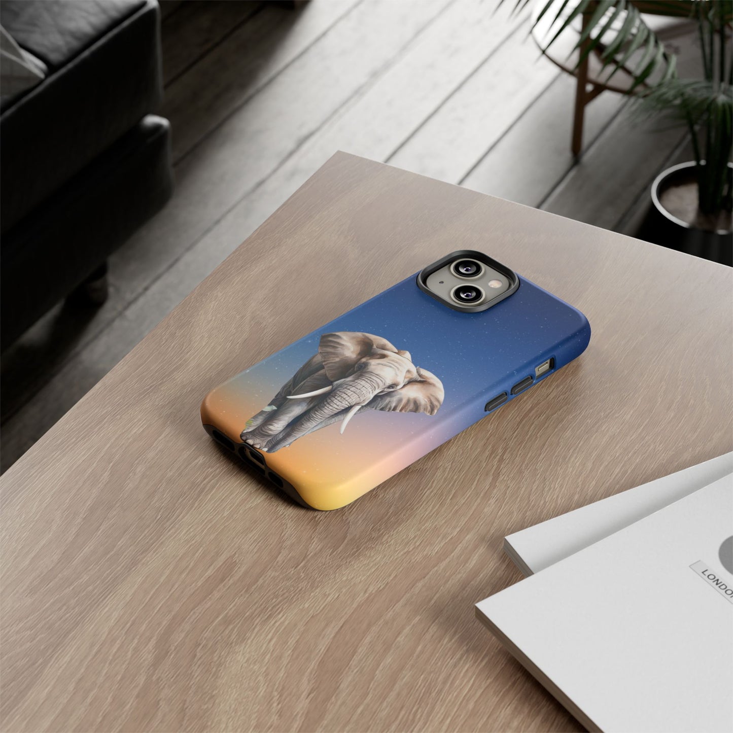 Celestial Elephant Mobile Cover – Dreamy Night Sky Aesthetic