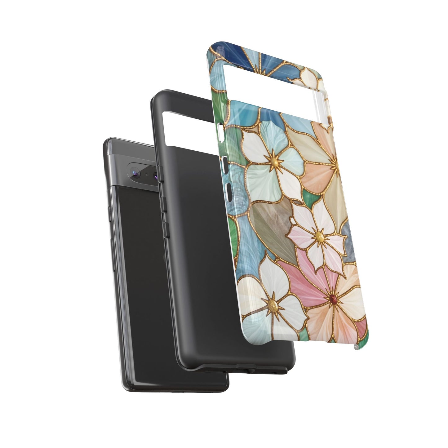 Floral Symphony: Stained Glass Elegance