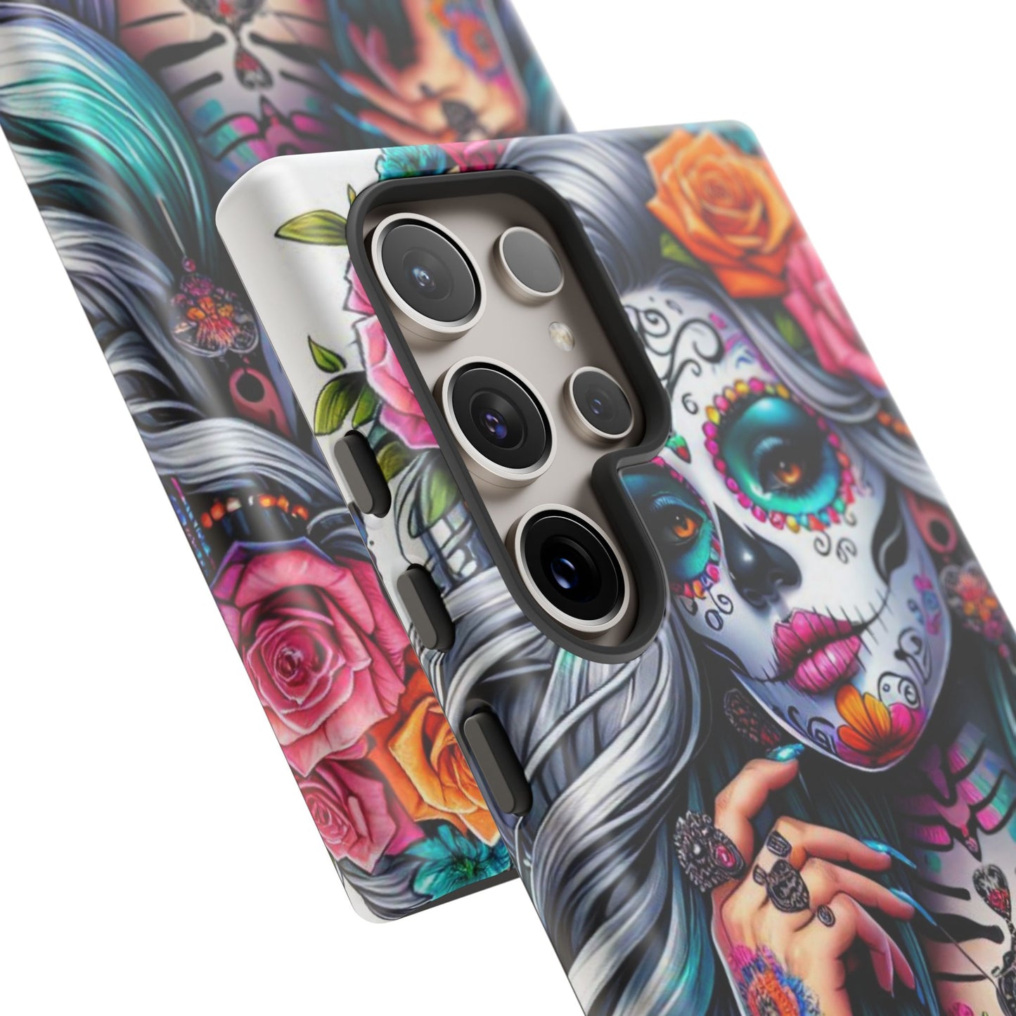 Sugar Skull Goddess – Día de los Muertos Floral Queen Mobile Cover