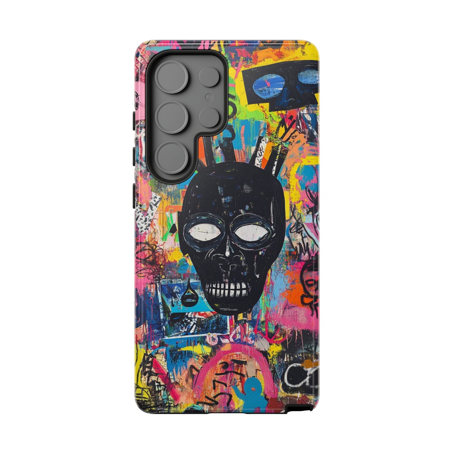 Street Art Phone Case – Basquiat-Inspired Phone Cover– Bold, Graffiti-Inspired Cover - iPhone, Samsung & Google Pixel Cover - Artistic Painting Case, Art Lover Gift