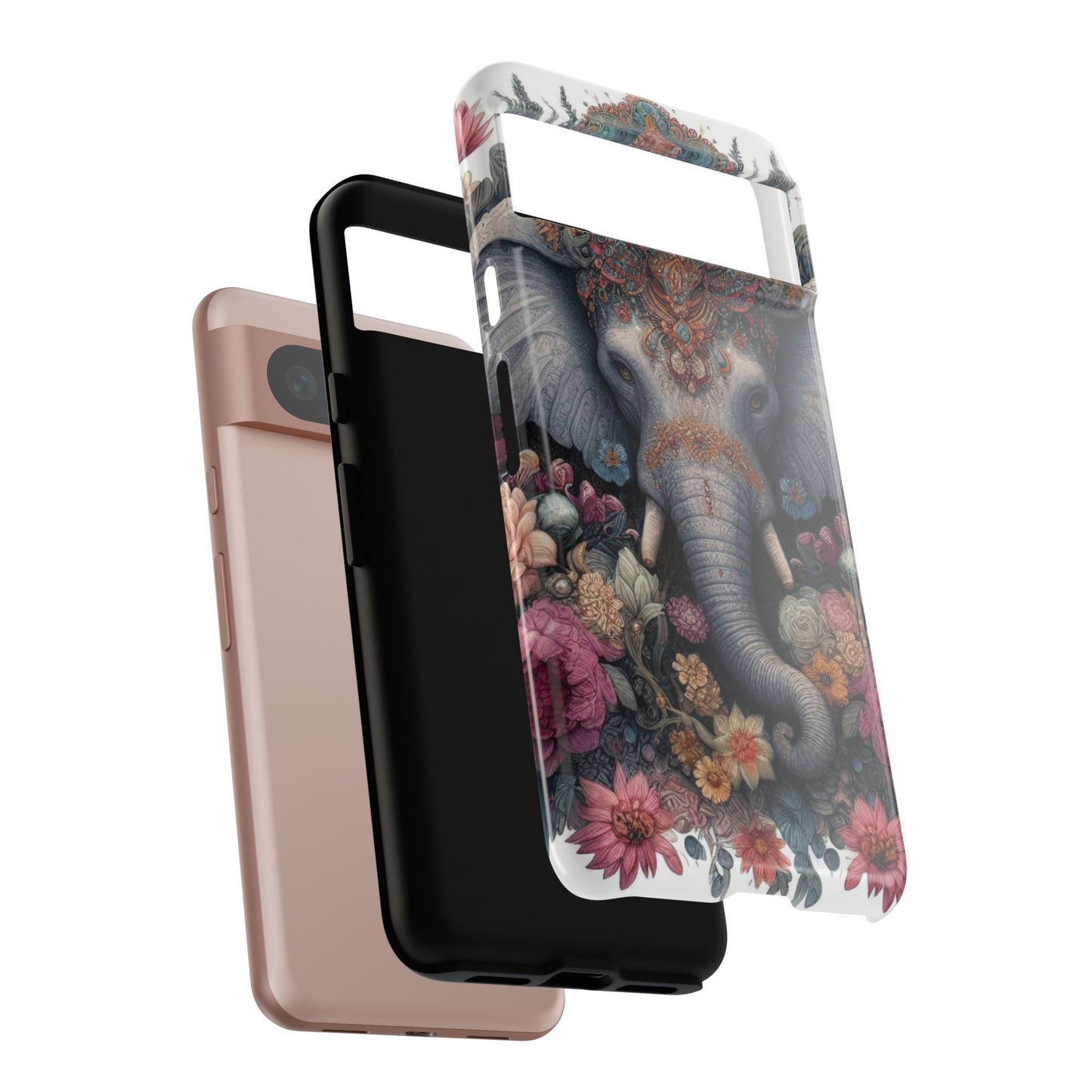 Regal Ornate Elephant Mobile Cover – Majestic Bohemian Art