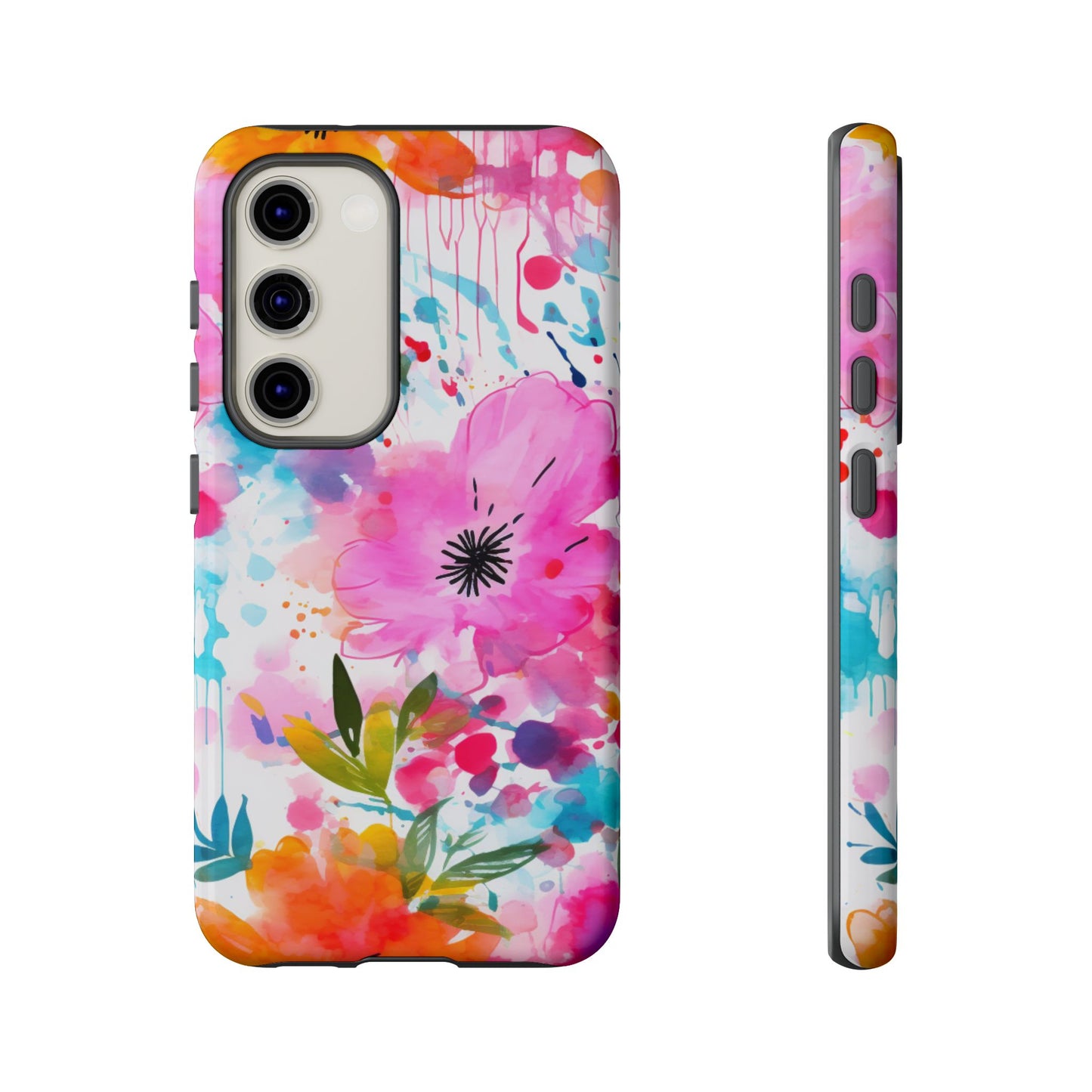 Vibrant Watercolor Floral Phone Case – Artistic & Colorful Design