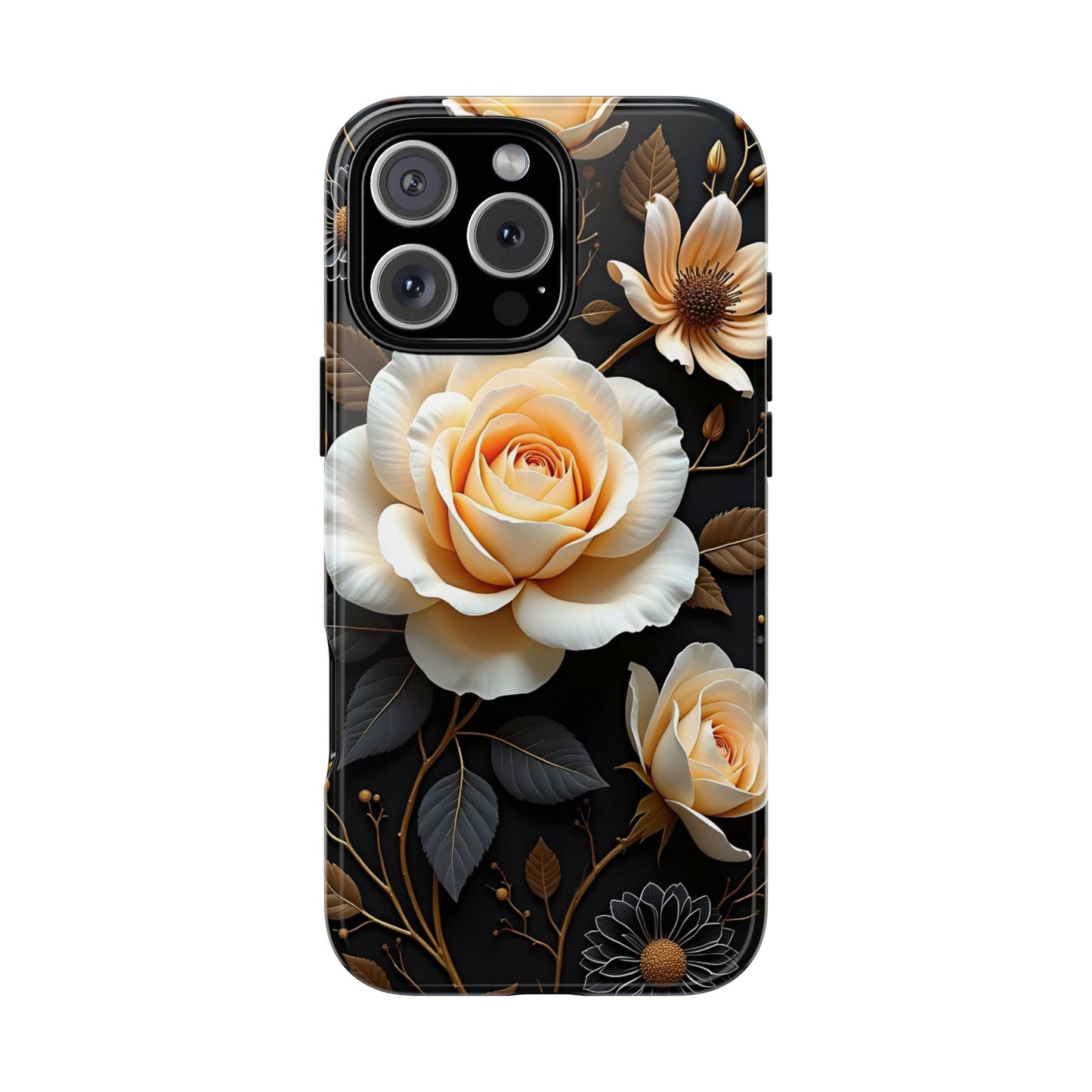Elegant 3D Floral Design, Botanical Phone Case design for Iphone.
