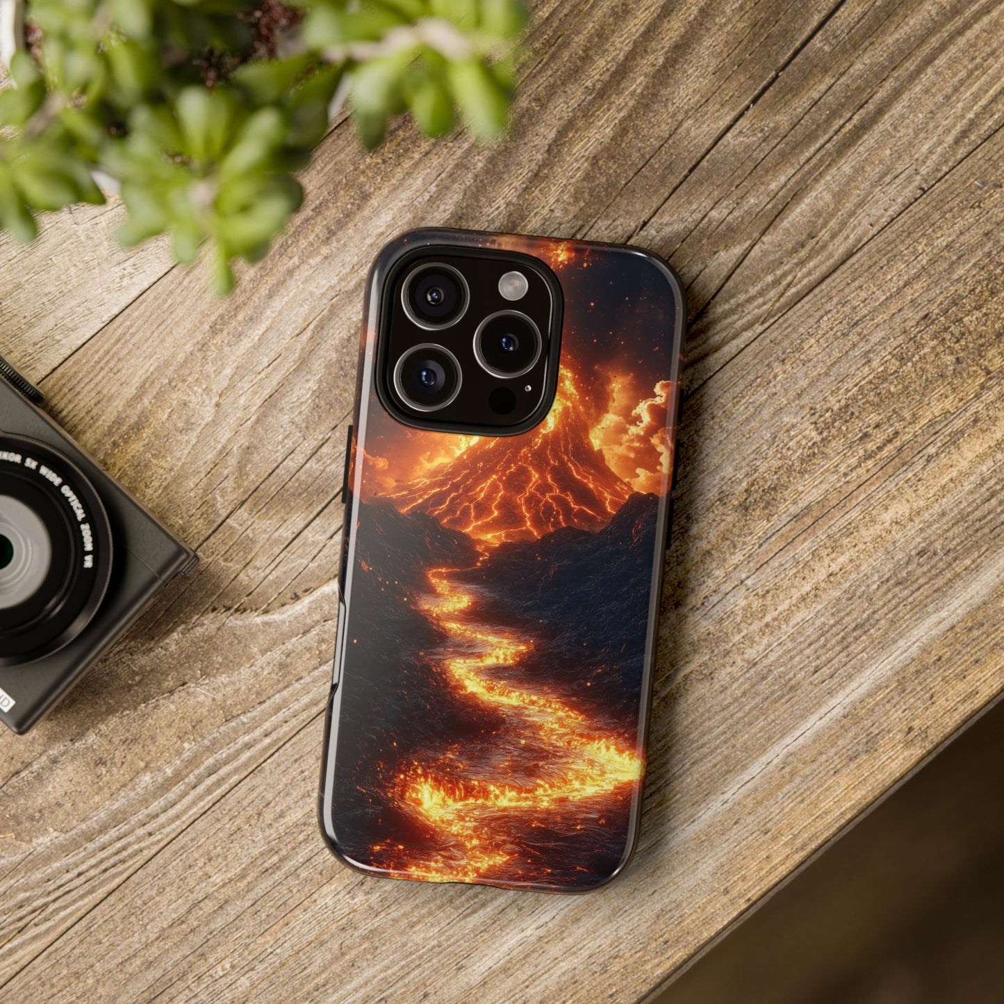 Erupting Volcano Lava Flow Phone Case for iPhone, Samsung & Pixel