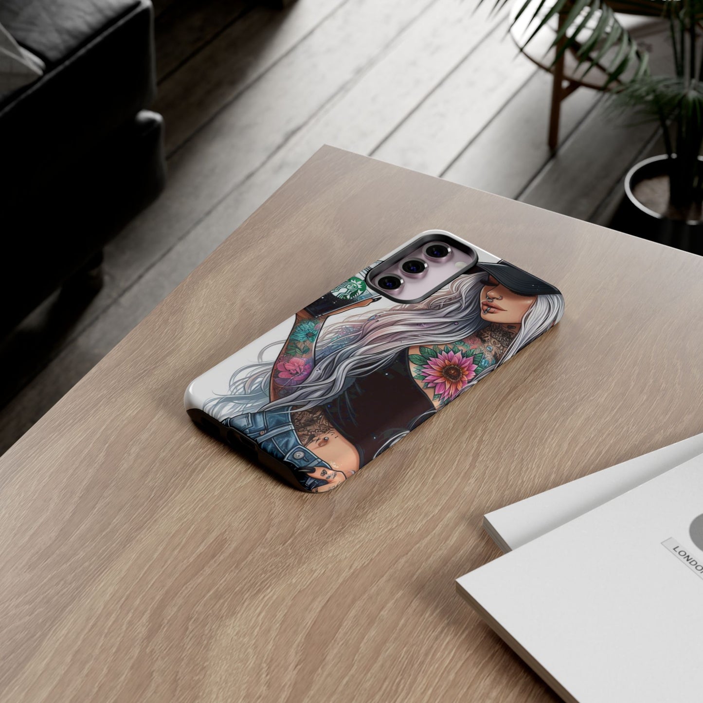 Tattooed Coffee Queen – Edgy Urban Aesthetic Mobile Cover