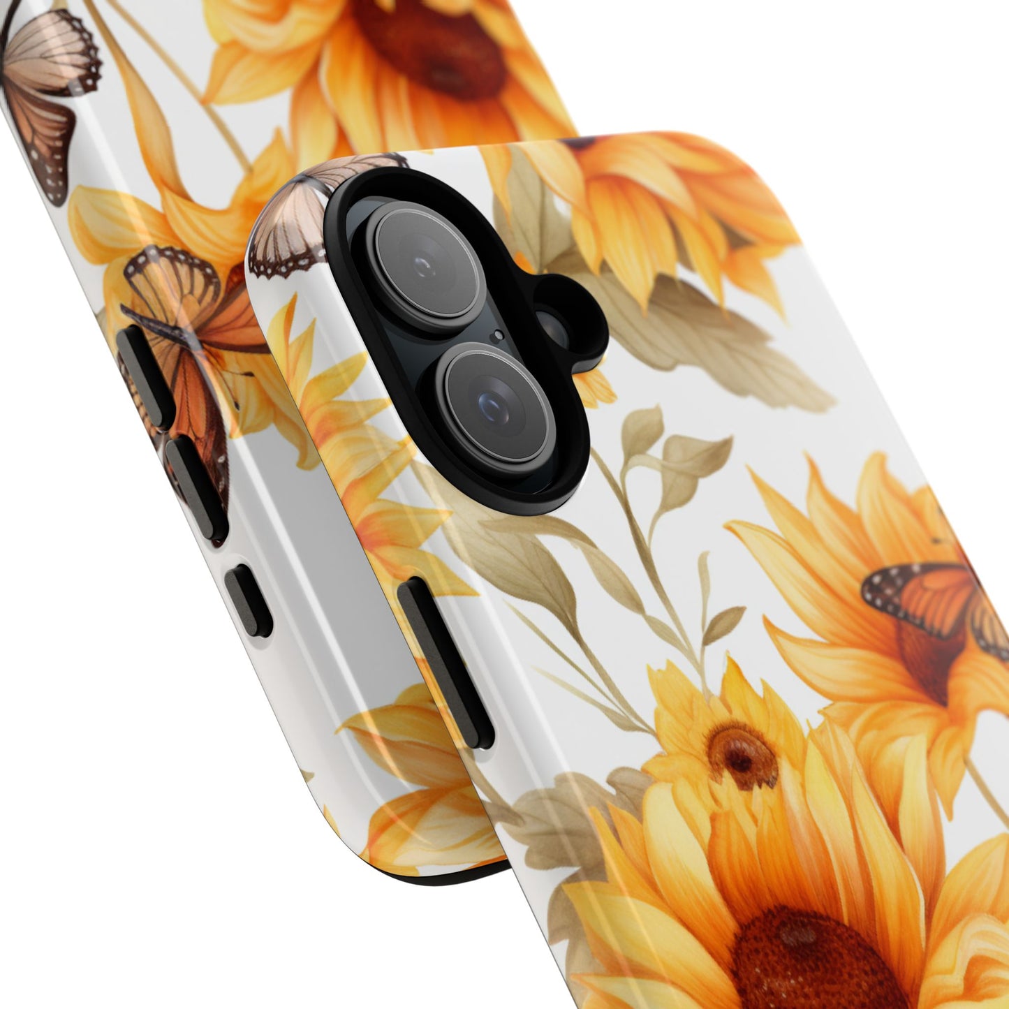 Sunflower & Butterfly Aesthetic Mobile Case – Bright & Nature-Inspired