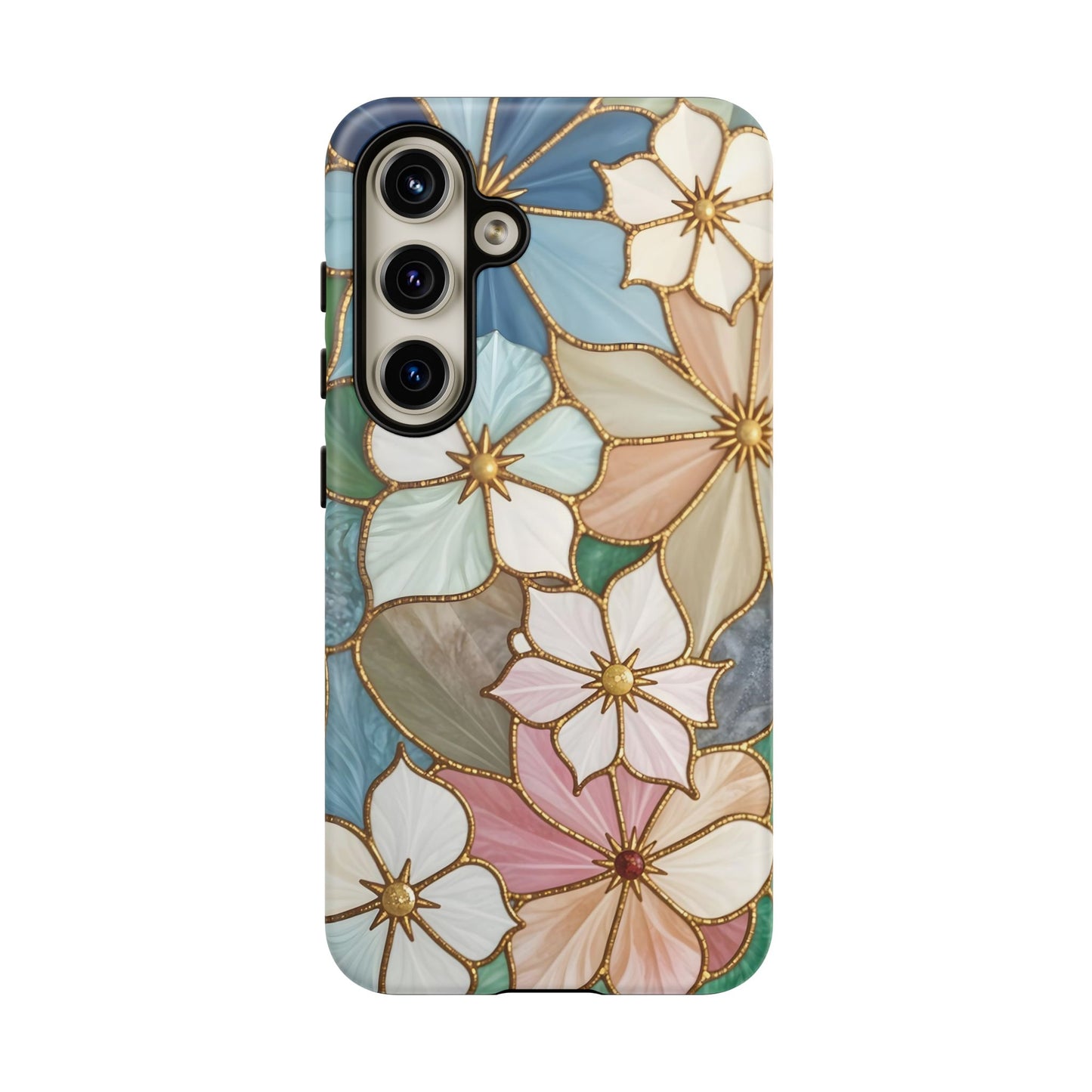 Floral Symphony: Stained Glass Elegance
