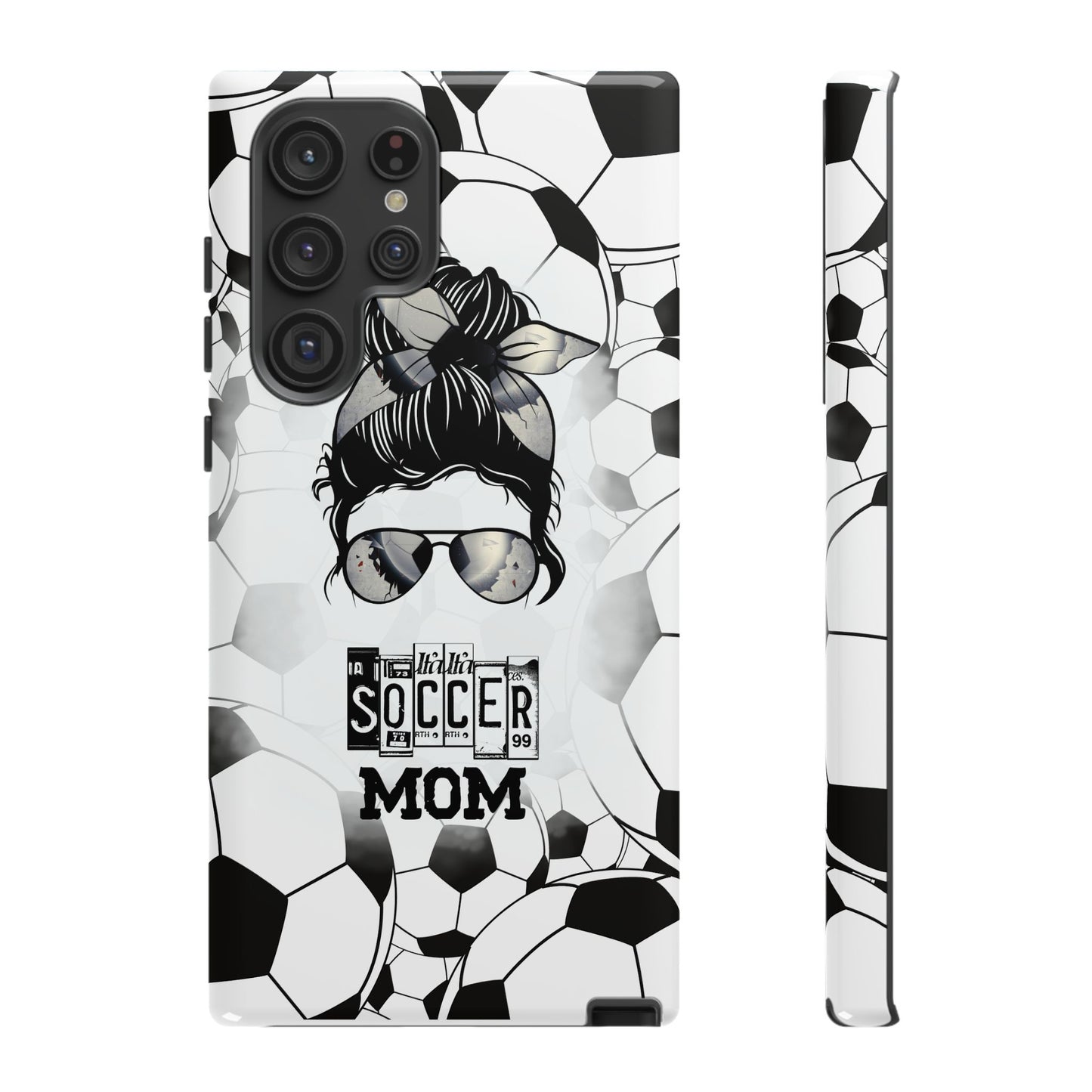 Soccer Mom Phone Case - Cute & Protective Cover for iPhone, Samsung & Google Pixel, Messy Bun Phone Case, Gift for Sports Lover