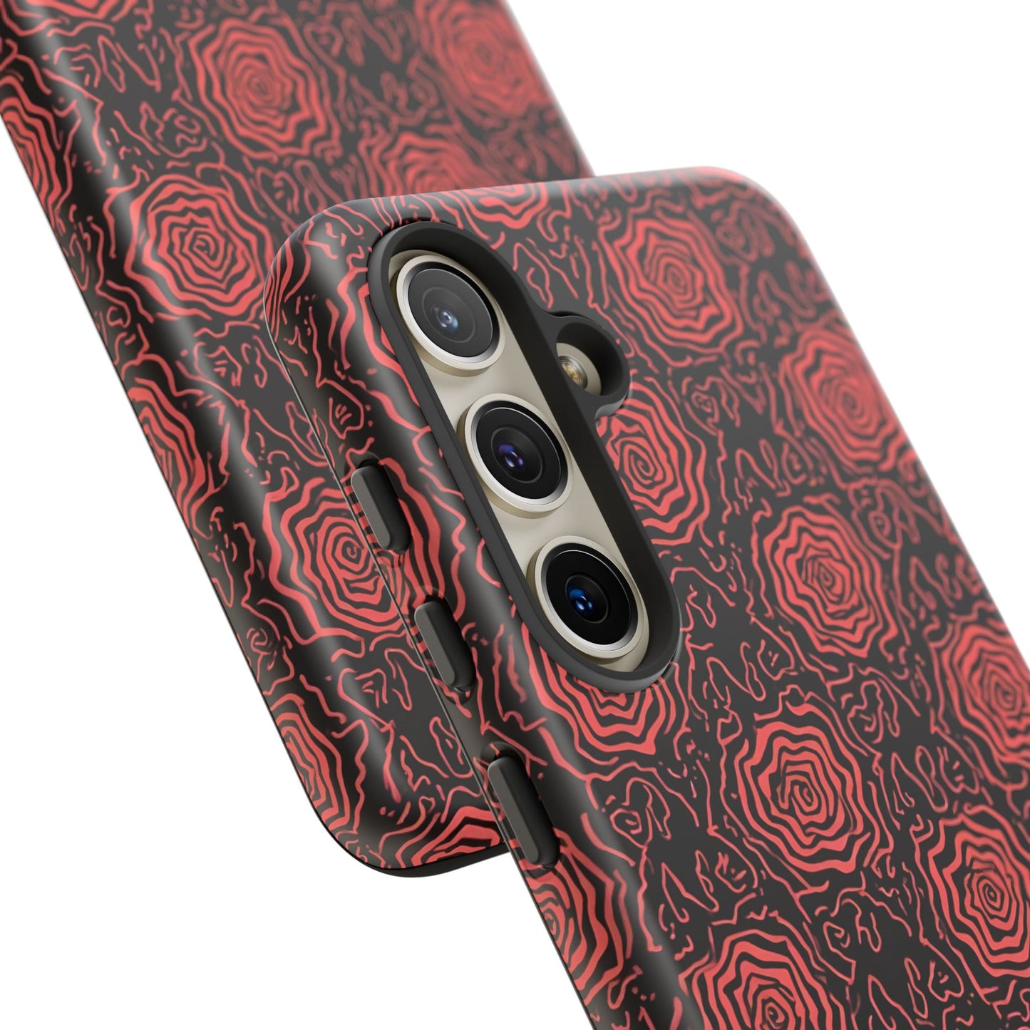 Red roses abstract geometric seamless pattern design