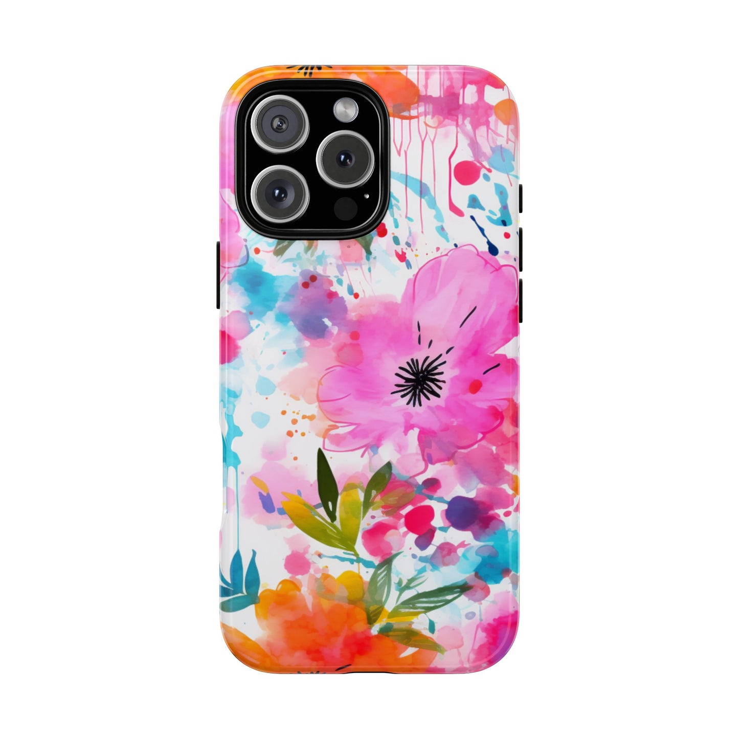 Vibrant Watercolor Floral Phone Case – Artistic & Colorful Design
