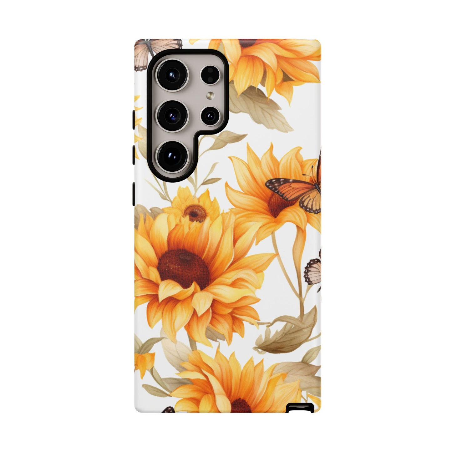 Sunflower & Butterfly Aesthetic Mobile Case – Bright & Nature-Inspired