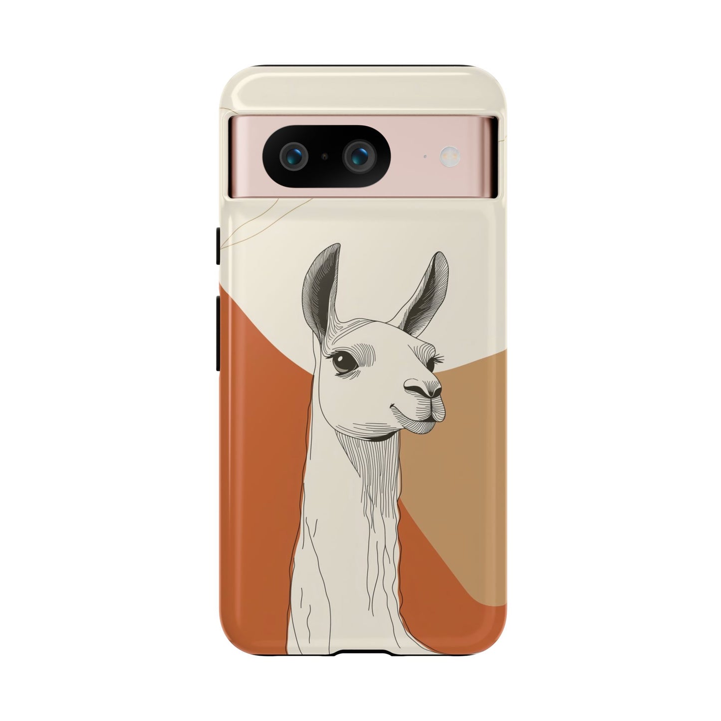 Desert Calm: Minimalist Llama Art Print Phone Case for iPhone, Samsung & Pixel