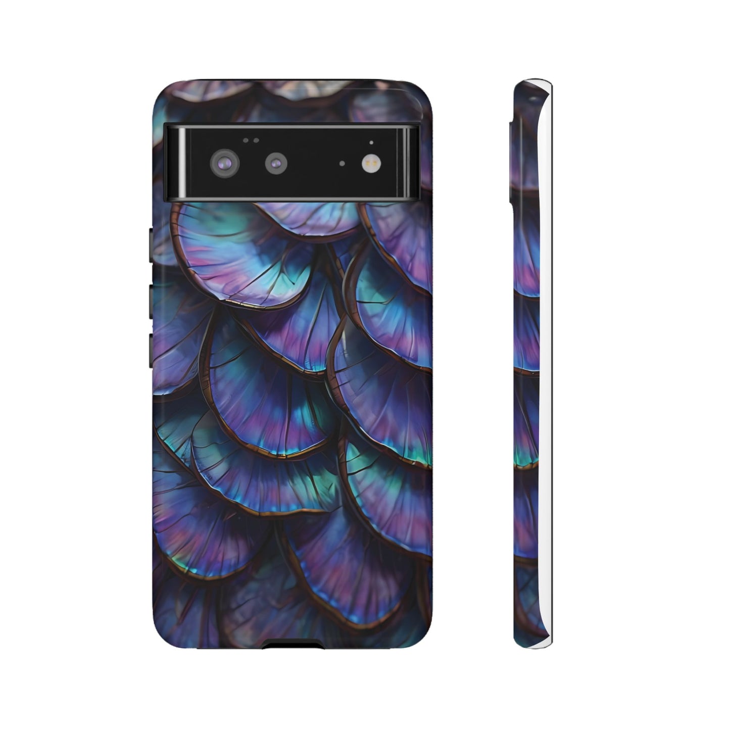 Abstract Macro Shot of Iridescent Butterfly Fish Scales Phone Case Design