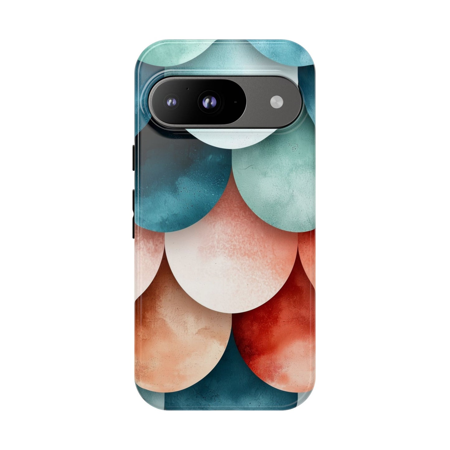 Pastel Scales – Elegant Watercolor Fish Scale Phone Case for iPhone, Pixel & Samsung