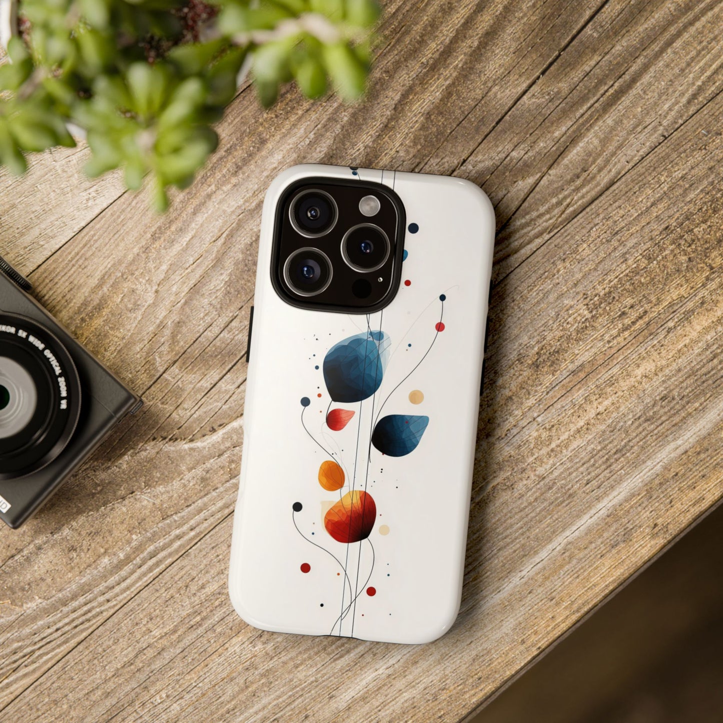 Celestial Dots Abstract Phone Case – Space-Inspired Art for iPhone, Samsung & Pixel