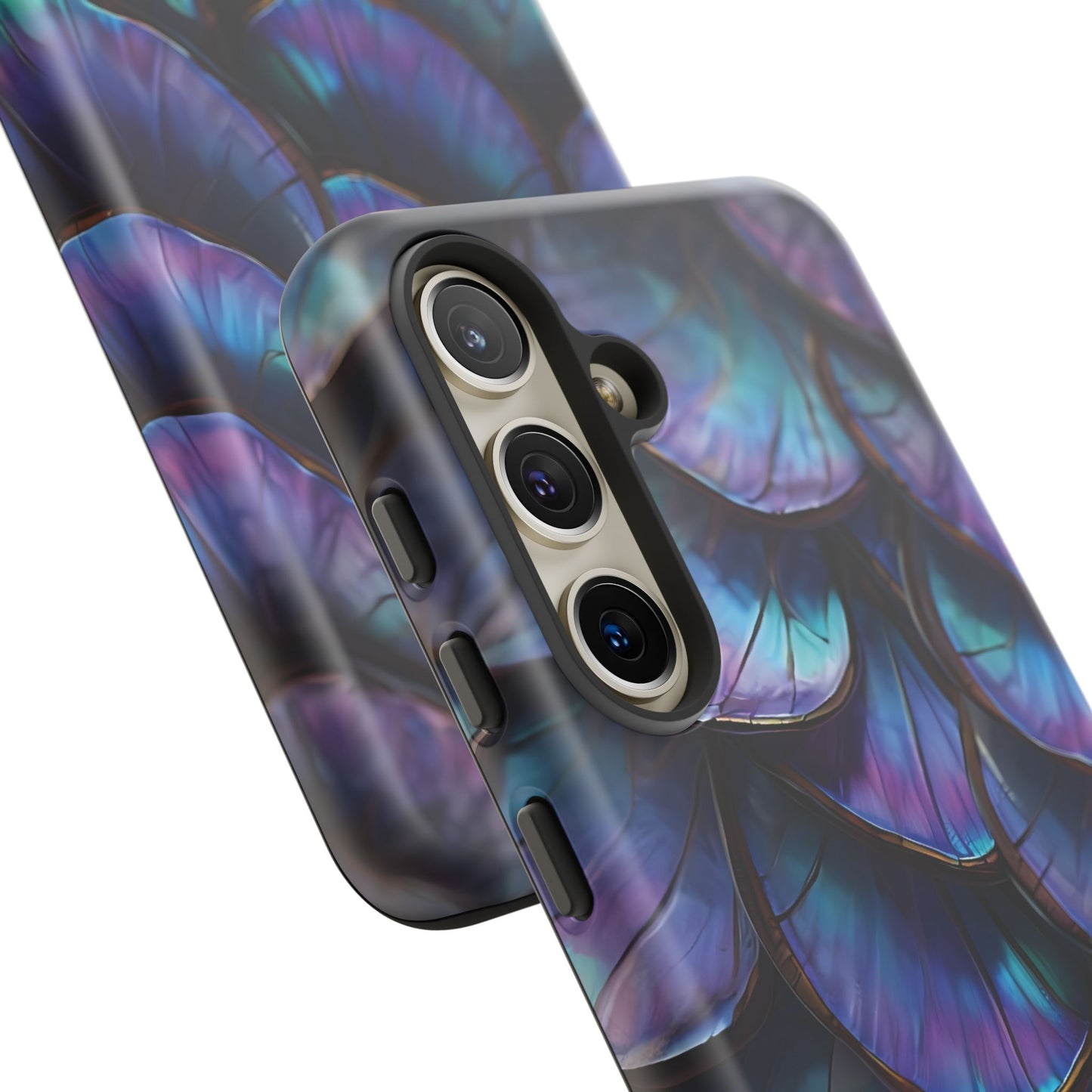 Abstract Macro Shot of Iridescent Butterfly Fish Scales Phone Case Design