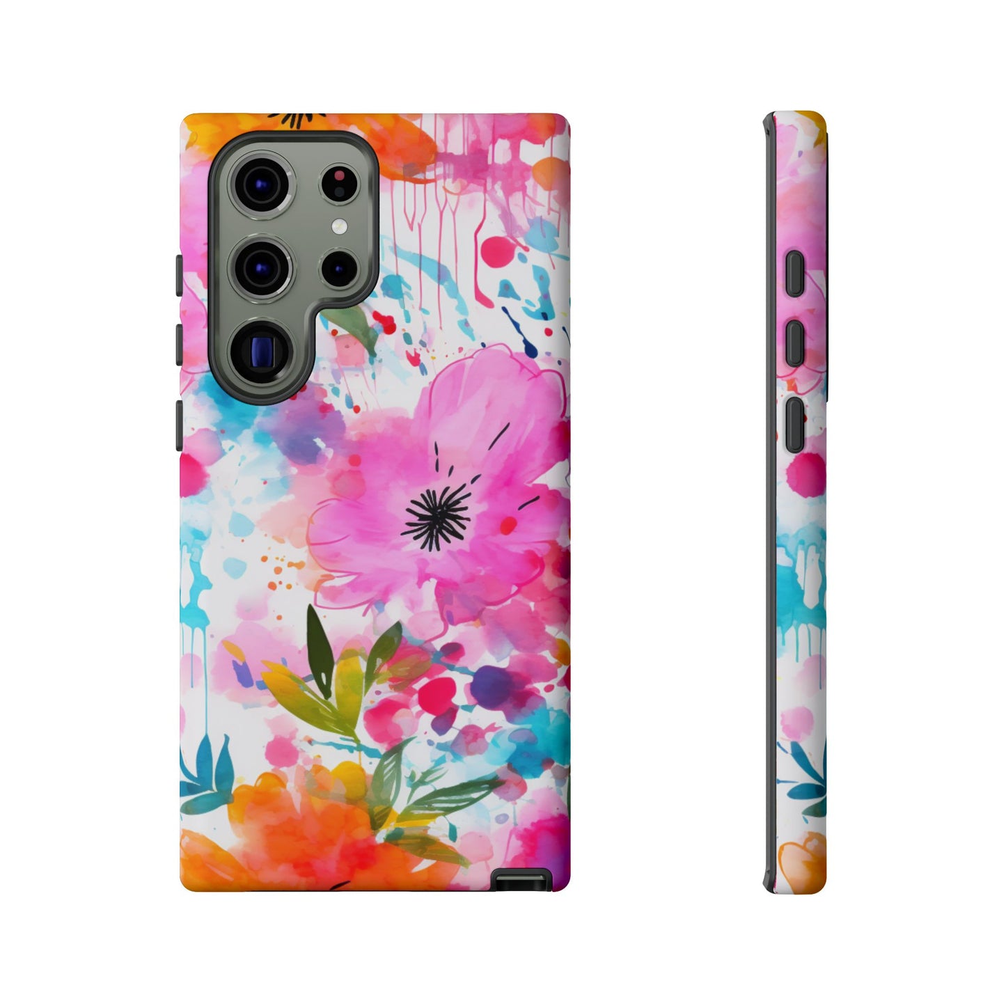 Vibrant Watercolor Floral Phone Case – Artistic & Colorful Design