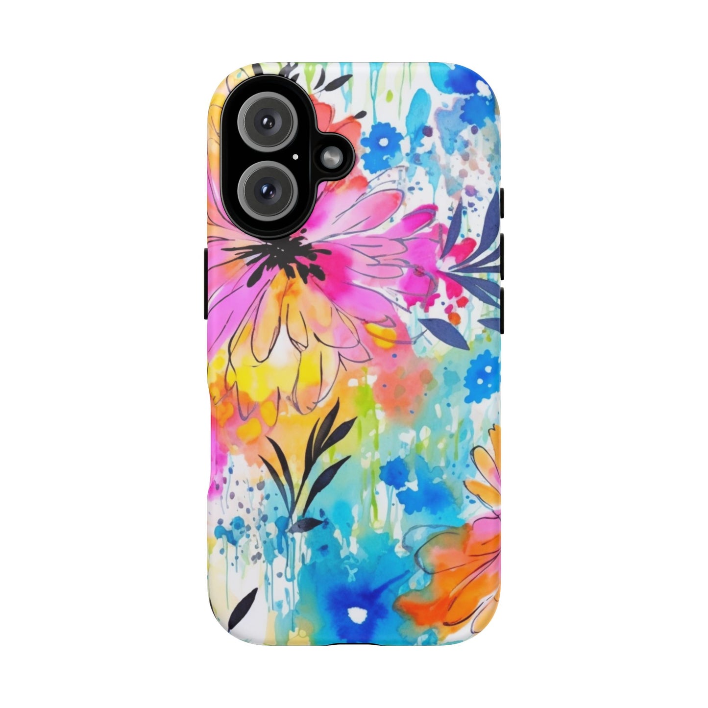 Abstract Watercolor Bloom Phone Case – Expressive & Vibrant