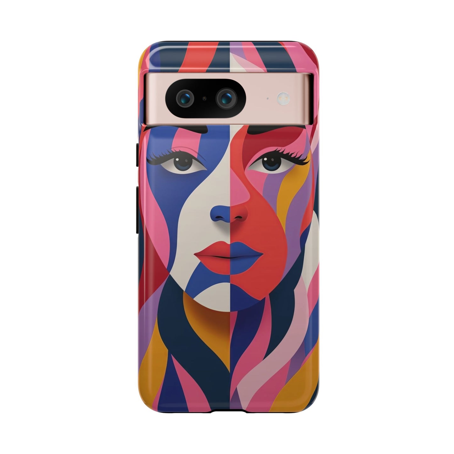 Abstract Portrait Phone Case - Vibrant Colors for iPhone, Google Pixel, and Samsung