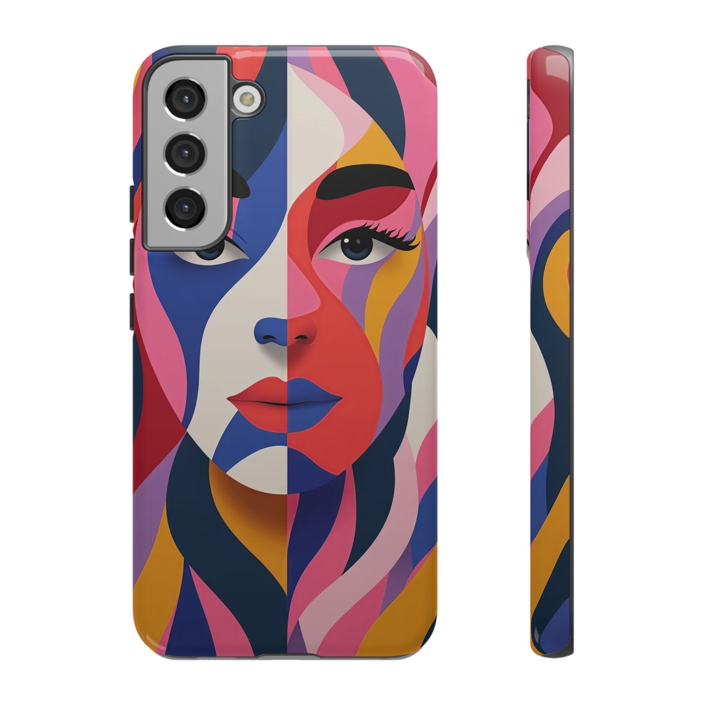 Abstract Portrait Phone Case - Vibrant Colors for iPhone, Google Pixel, and Samsung
