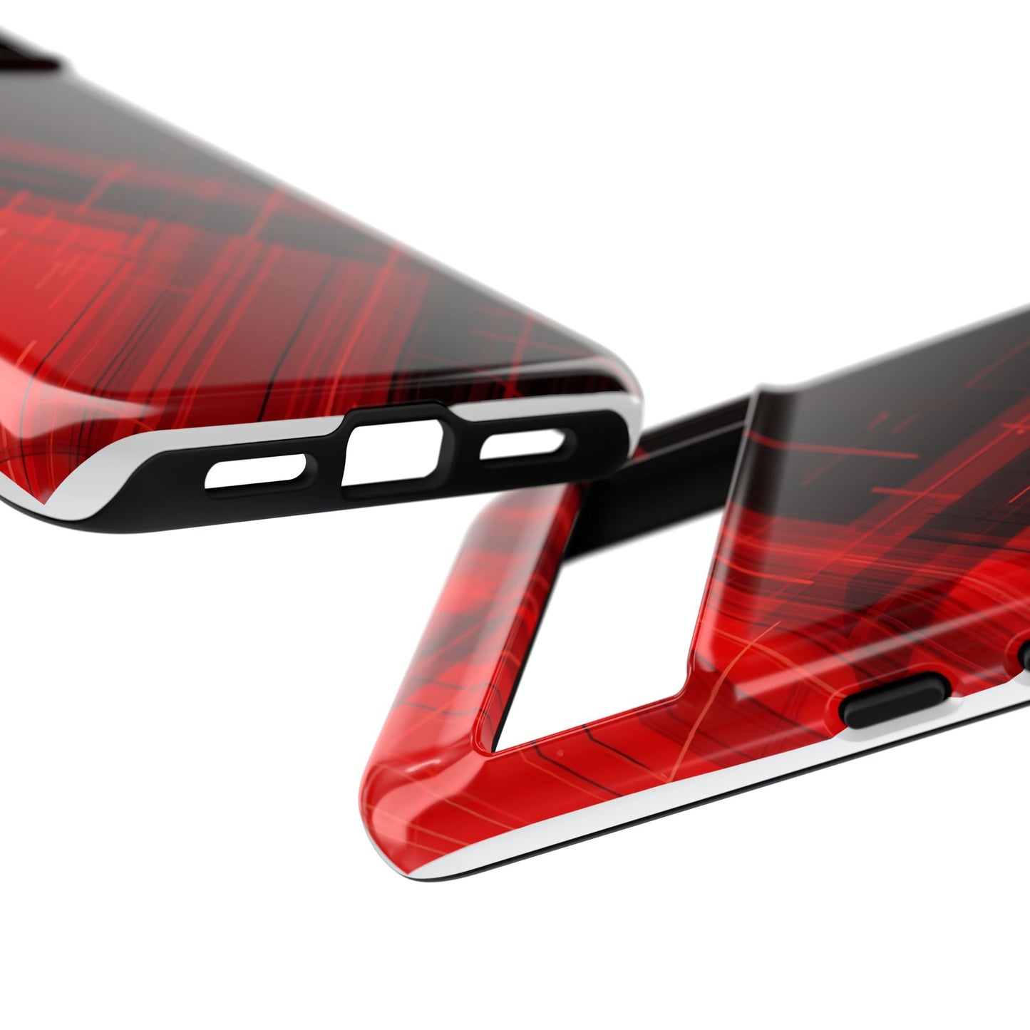Abstract Red and Black Geometric Pattern