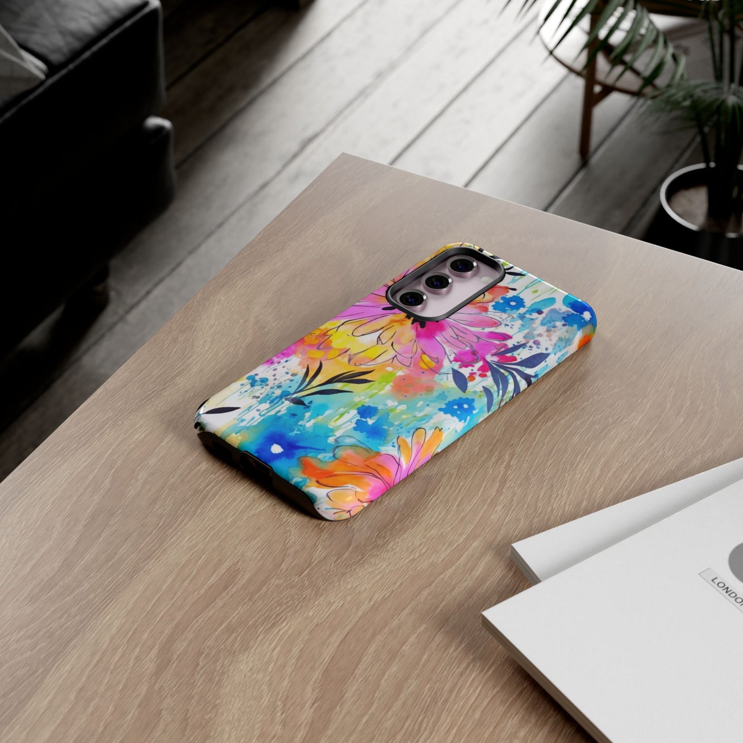 Abstract Watercolor Bloom Phone Case – Expressive & Vibrant