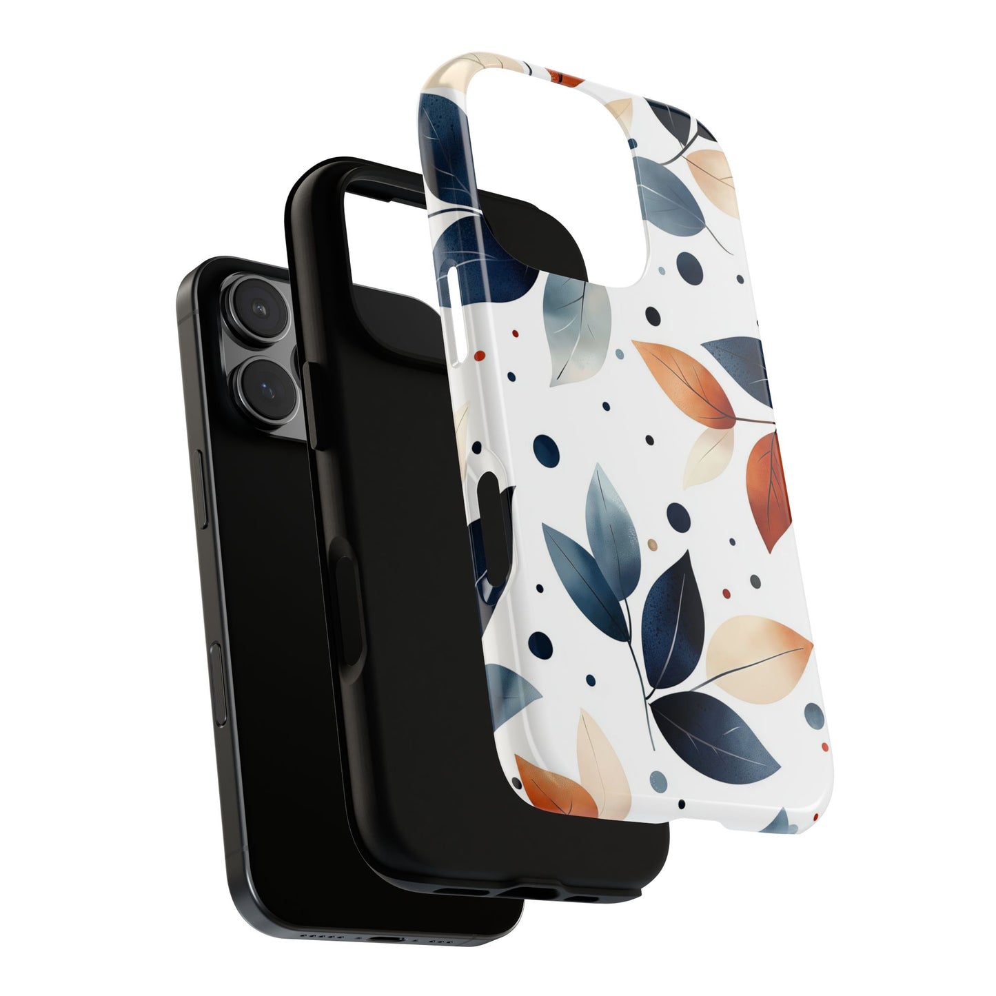Autumn Breeze Leaf Pattern Phone Case | Elegant Botanical Design for iPhone, Samsung & Google Pixel