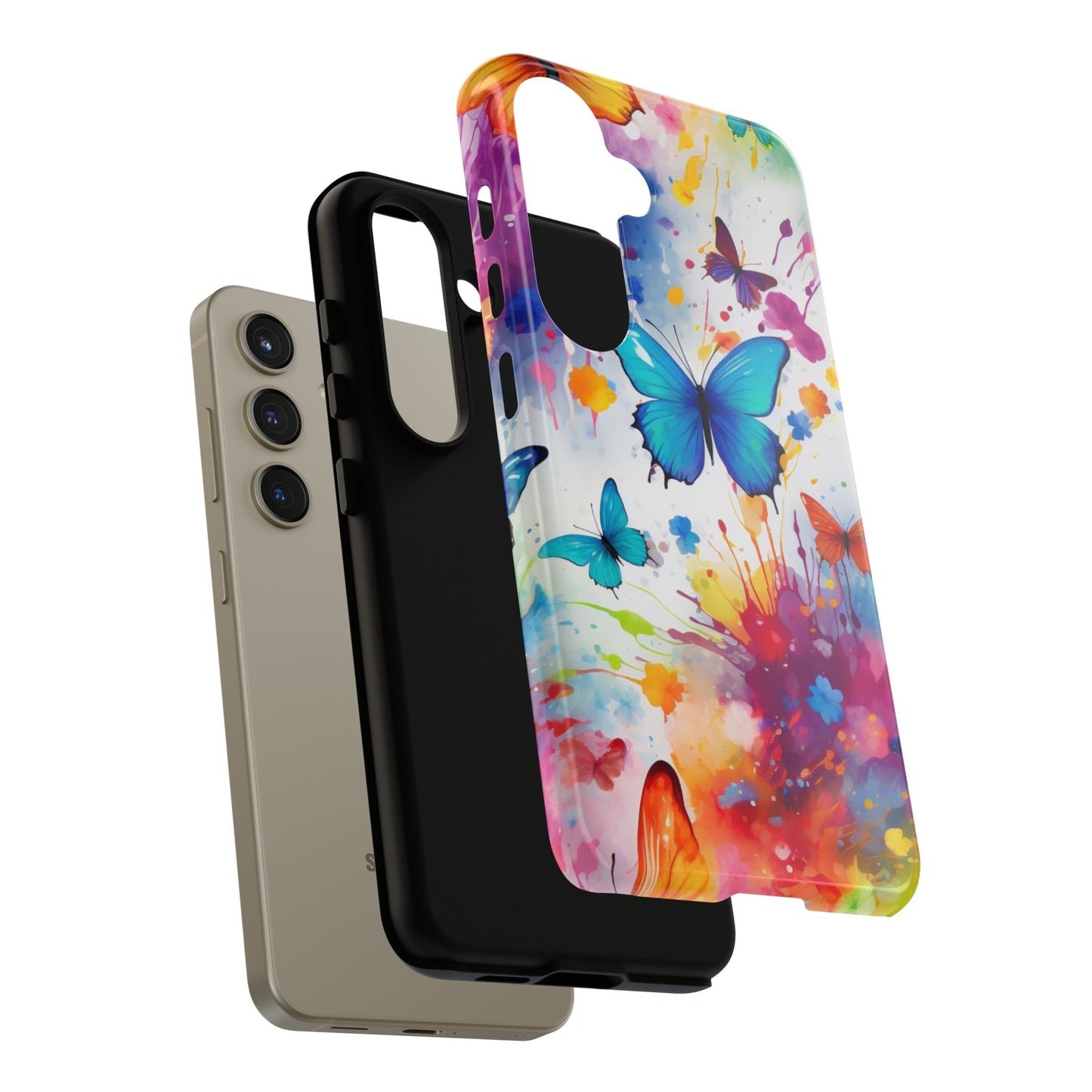 Vibrant Watercolor Butterfly Mobile Case