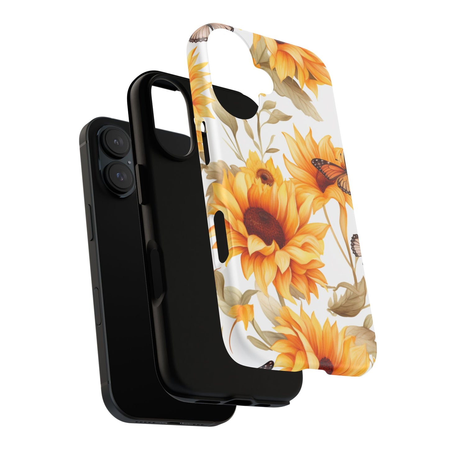 Sunflower & Butterfly Aesthetic Mobile Case – Bright & Nature-Inspired