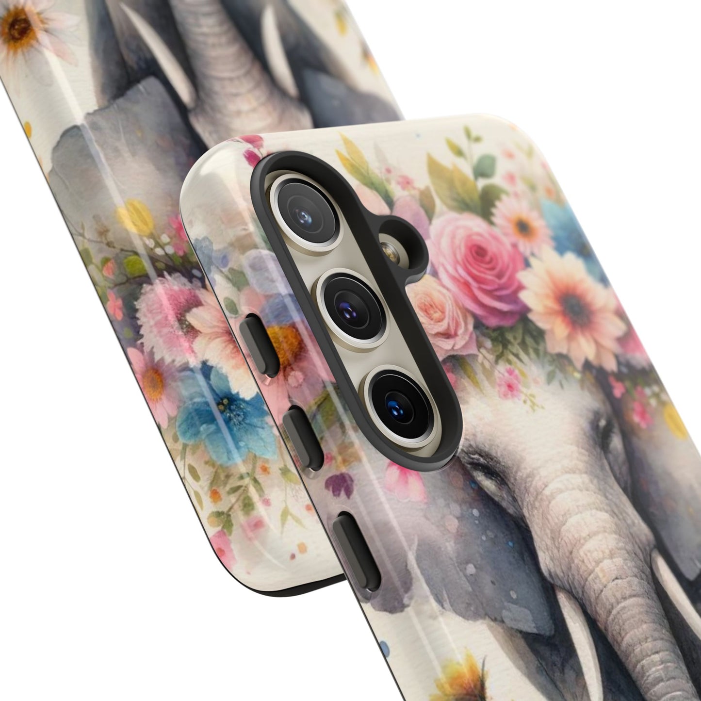 Watercolor Floral Elephant Mobile Cover – Dreamy Artistic Design