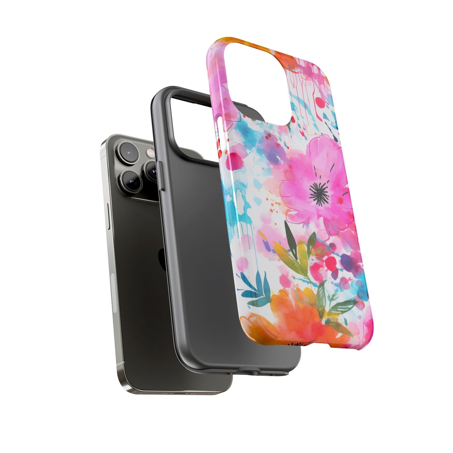 Vibrant Watercolor Floral Phone Case – Artistic & Colorful Design