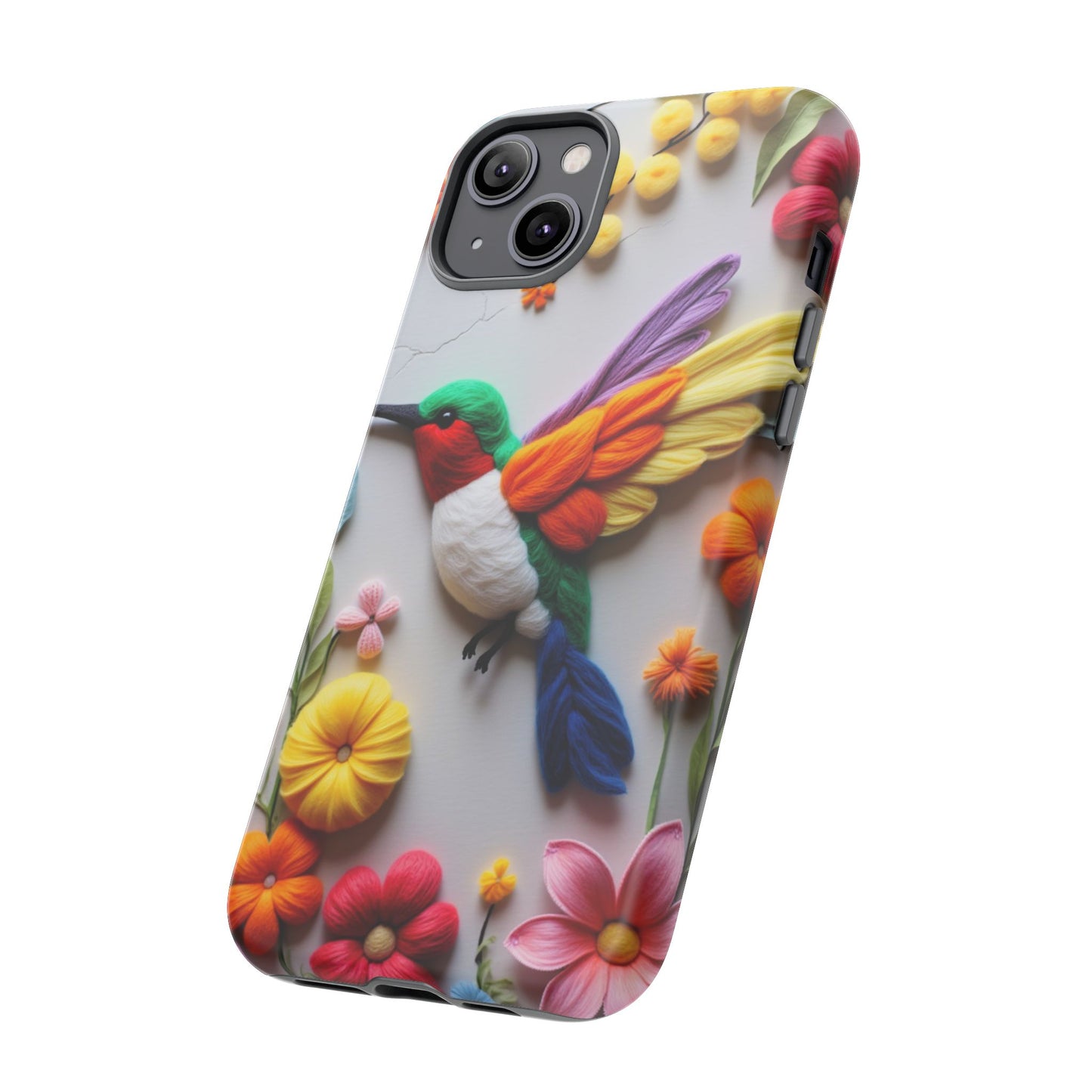 Elegant Hummingbird with Floral Mosaic Design | Nature's Artistic Vibes | iPhone 16 Pro