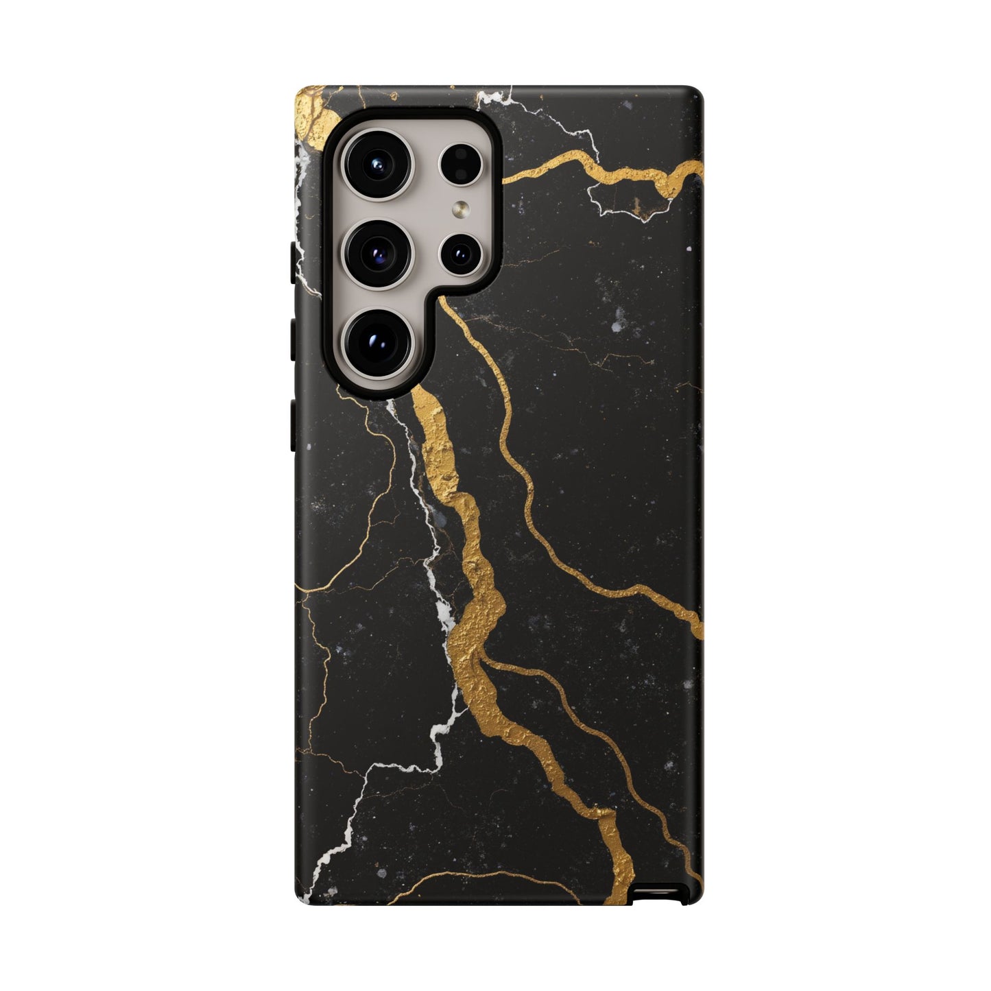 Black & Gold Marble Design Illustration Design Phone Case