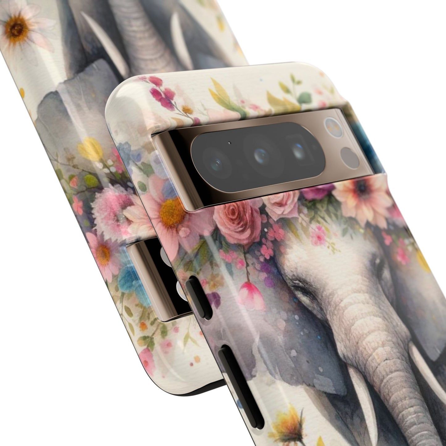 Watercolor Floral Elephant Mobile Cover – Dreamy Artistic Design