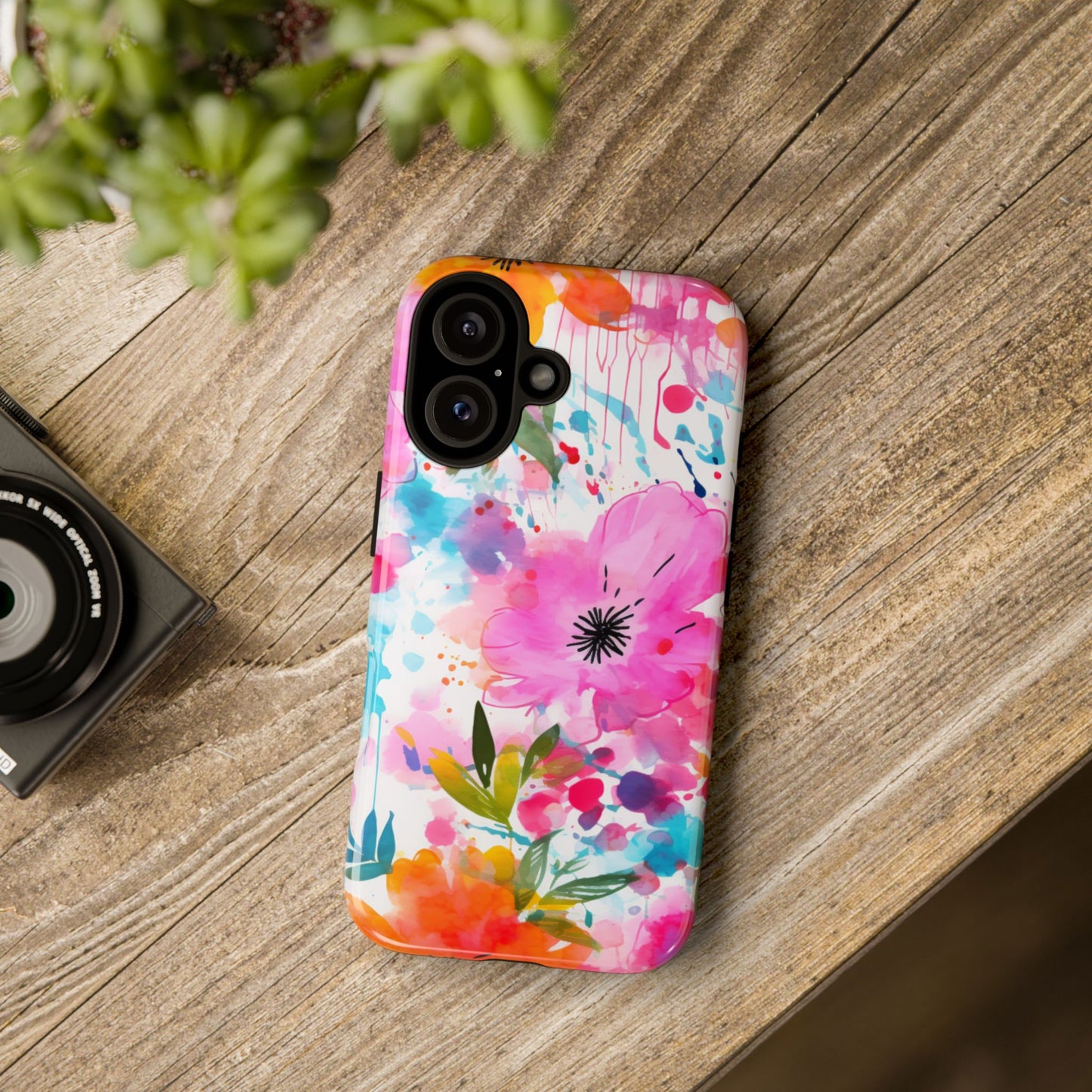 Vibrant Watercolor Floral Phone Case – Artistic & Colorful Design