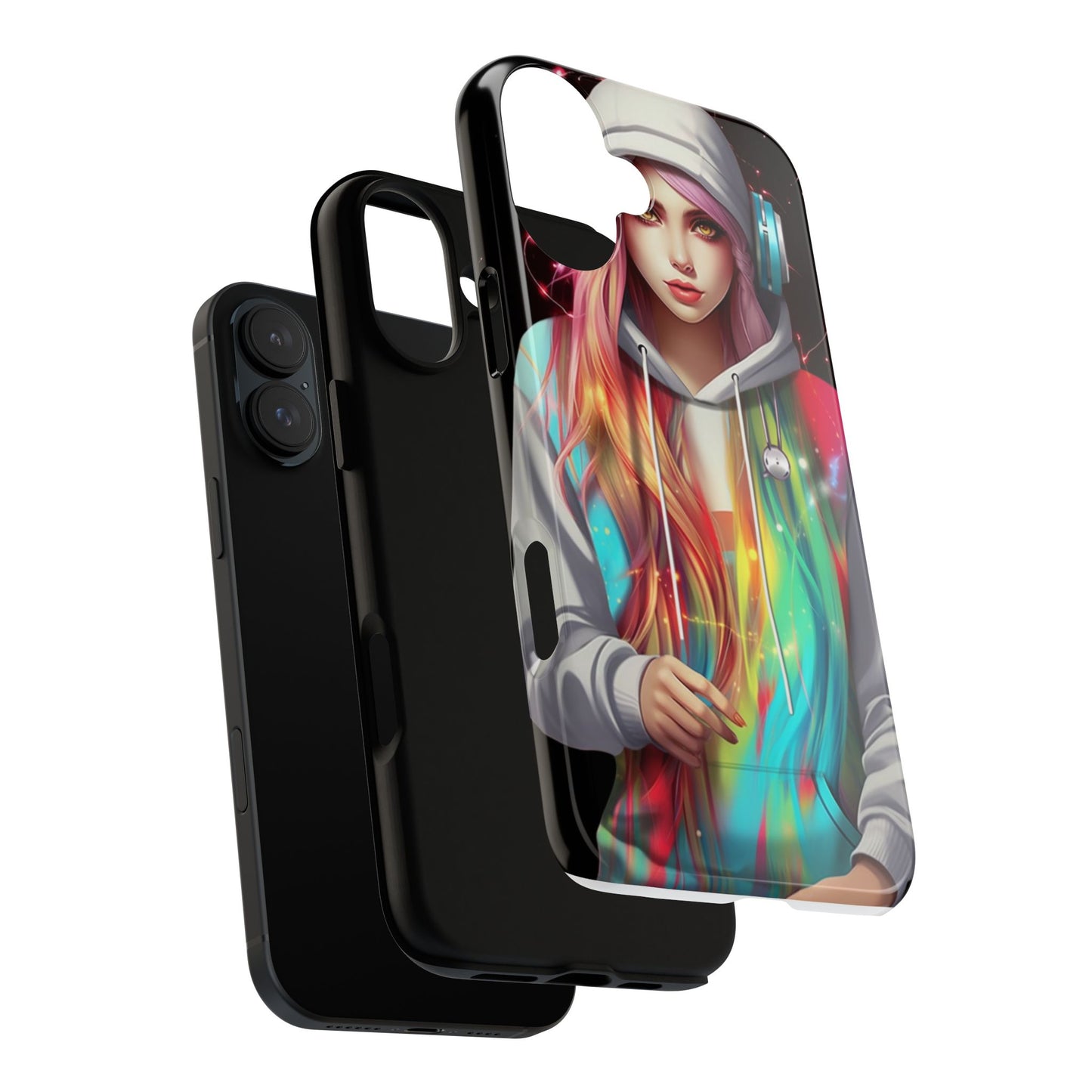 Anime Girl Phone Case - Cute Aesthetic Cover for iPhone, Samsung & Google Pixel, Girly Phone Case, Kawaii Phone Case, Anime Lover Gift