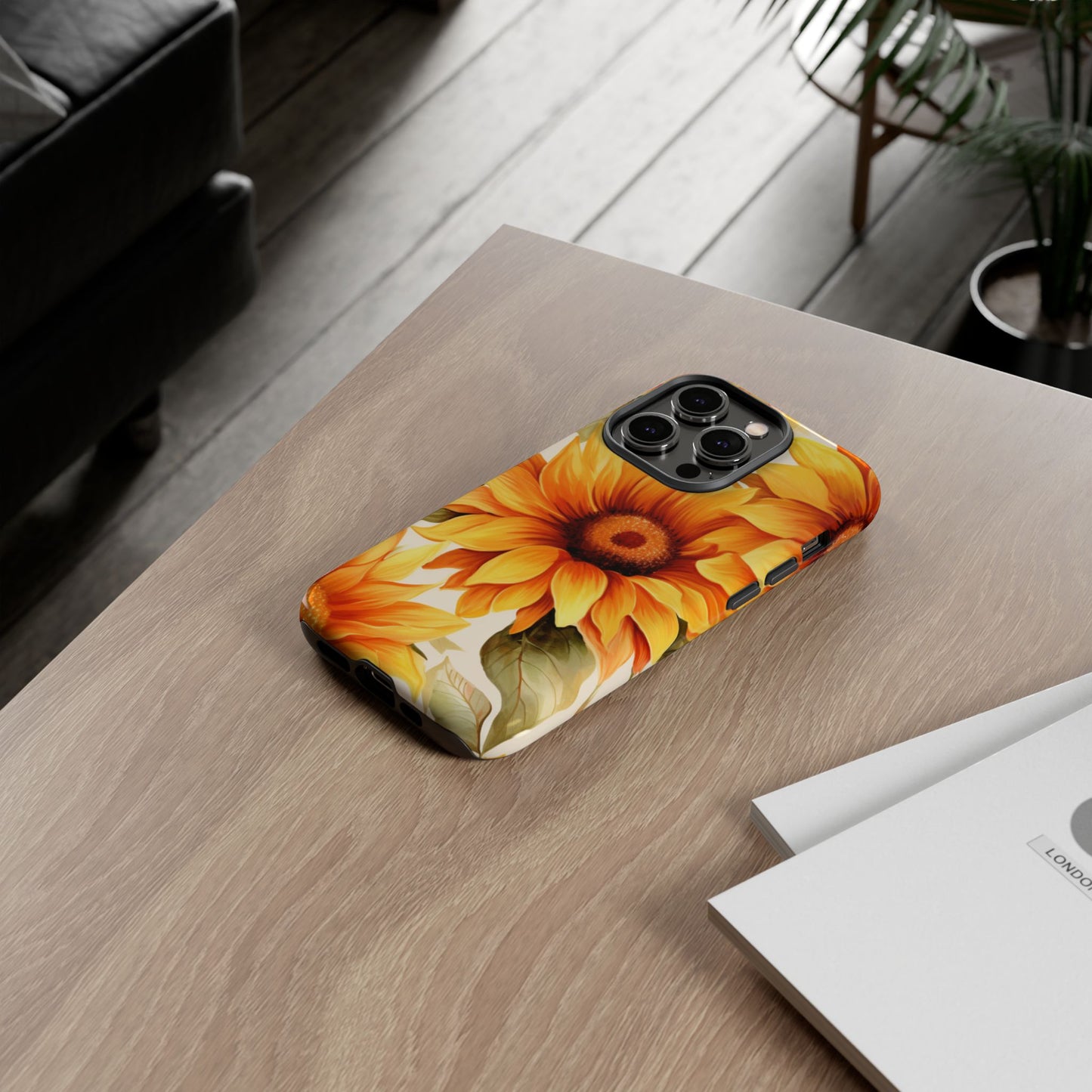 Golden Sunflower Glow Mobile Case – Radiant & Elegant