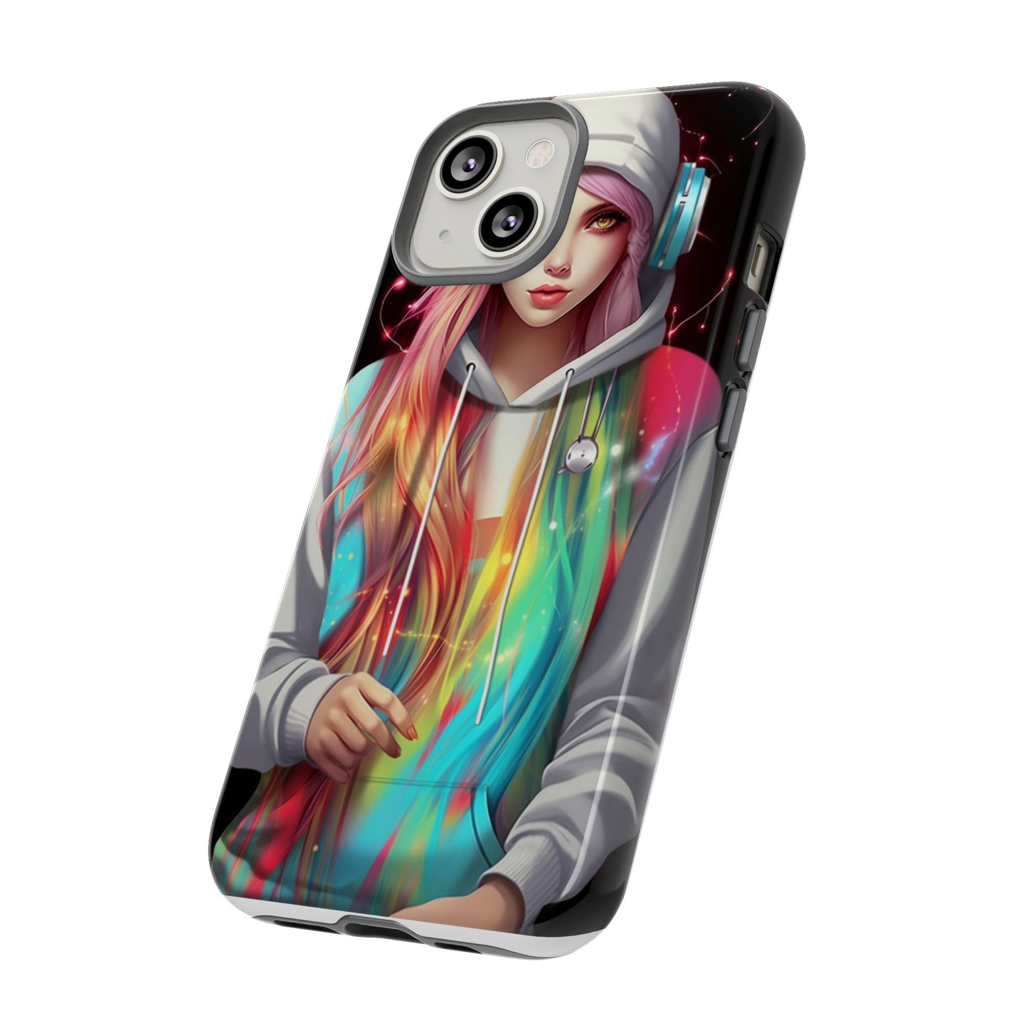 Anime Girl Phone Case - Cute Aesthetic Cover for iPhone, Samsung & Google Pixel, Girly Phone Case, Kawaii Phone Case, Anime Lover Gift