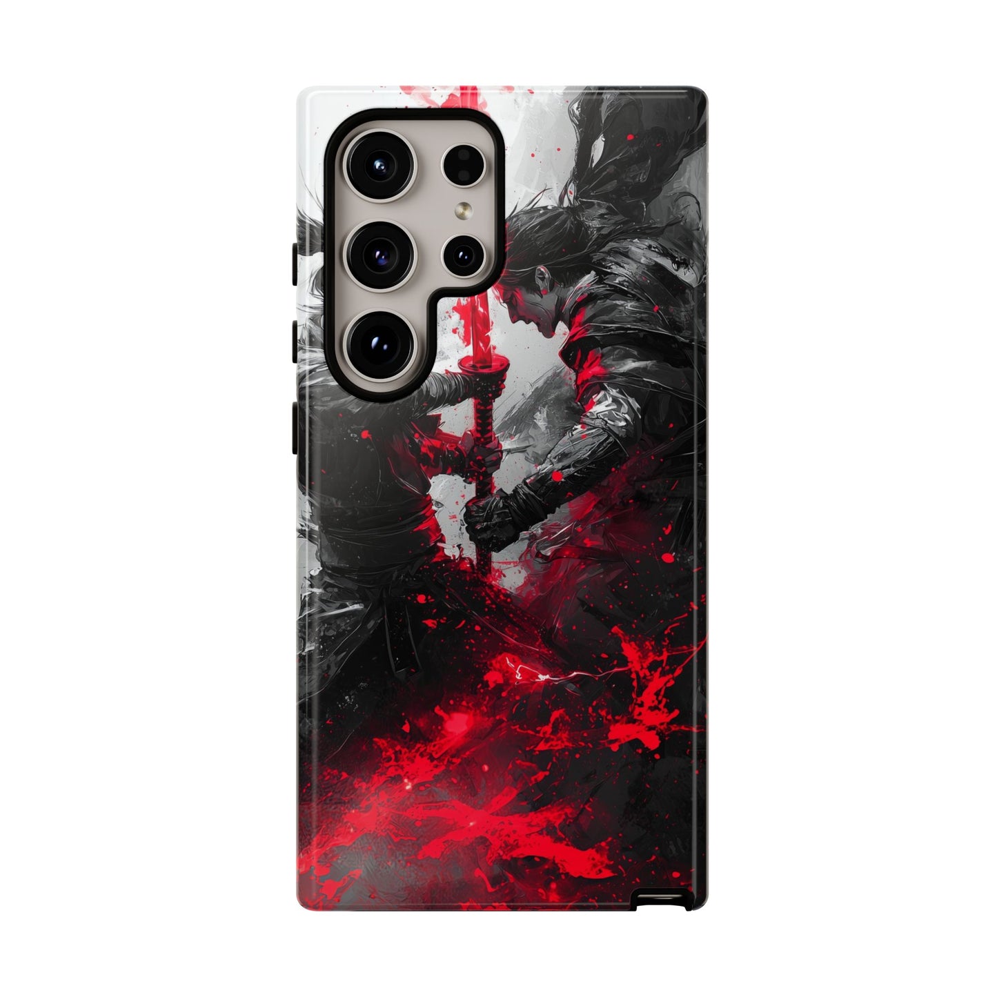 Duel of Fates | Red Energy Samurai Clash Phone Case for iPhone, Samsung & Pixel