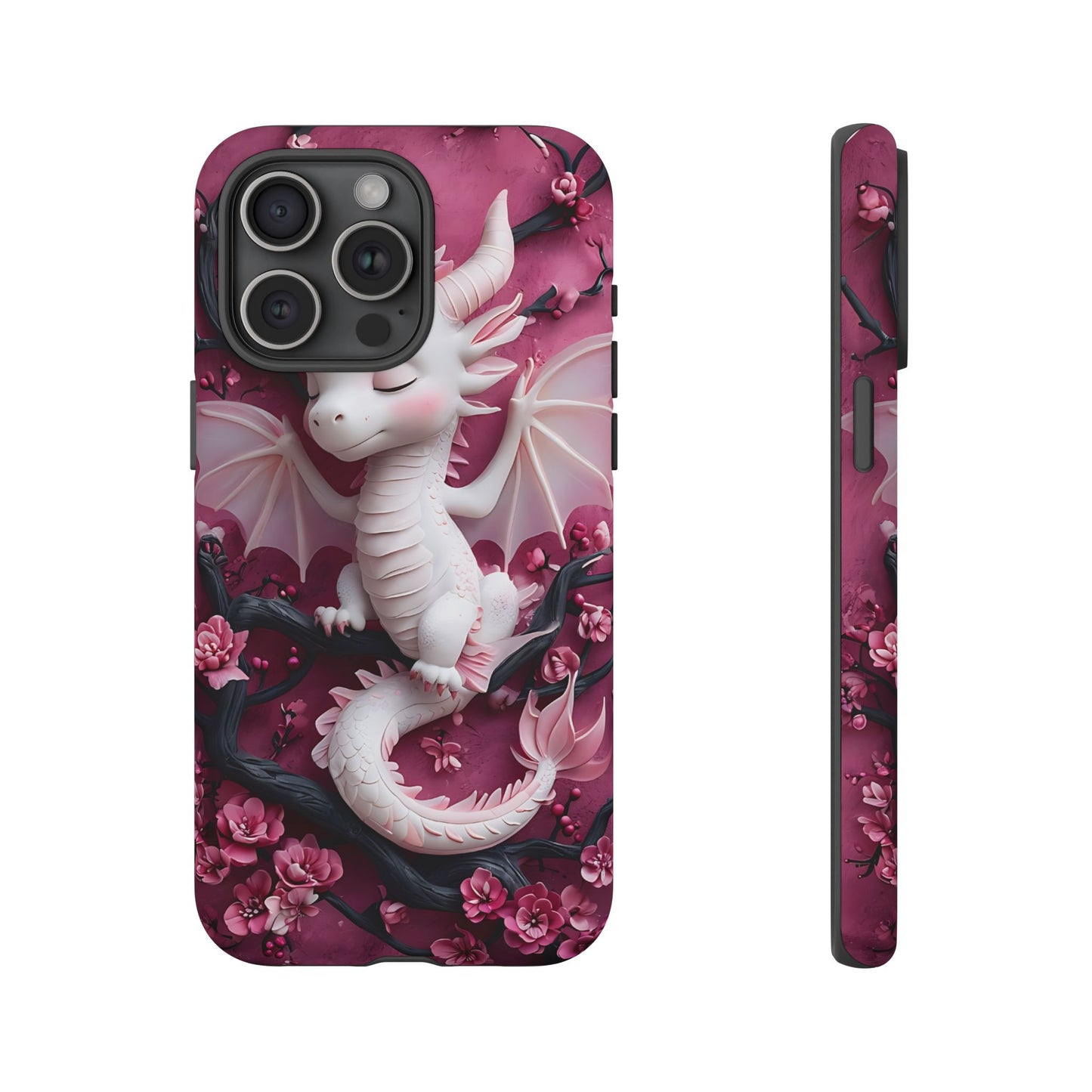 Whimsical 3D Relief Artwork Of A Cute Dragon phone case design