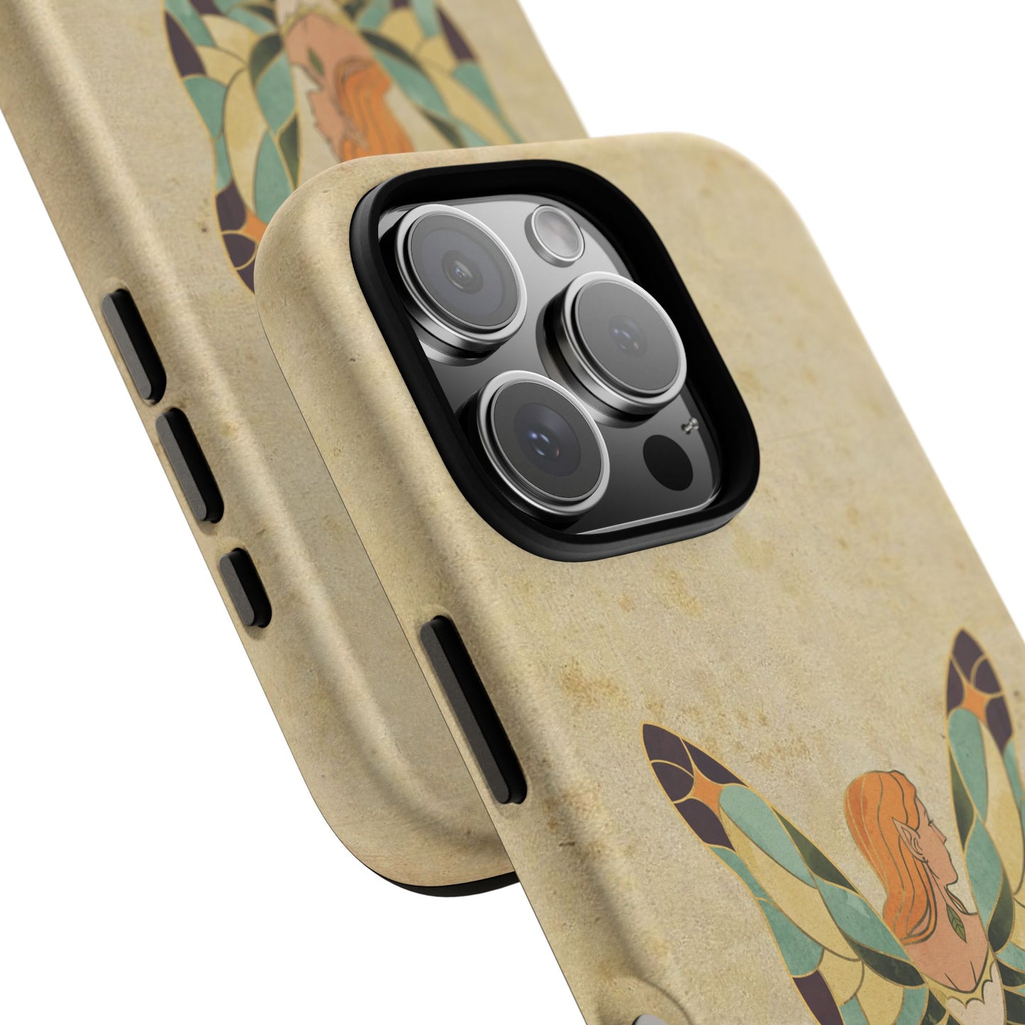 Minimal Vintage Butterfly Woman Phone Case – Aesthetic Retro Art for iPhone, Samsung & Google Pixel