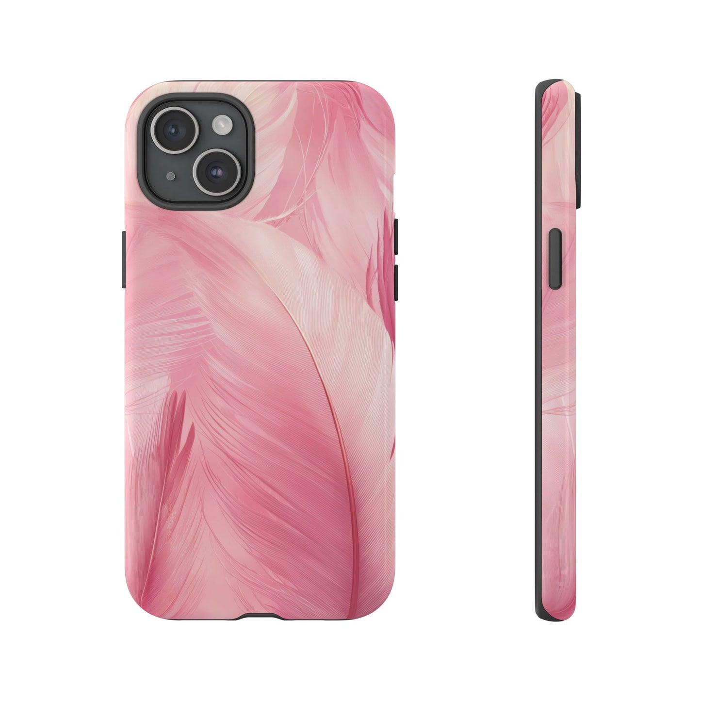 Soft Pink Flamingo Feather Phone Case for iPhone, Samsung & Google Pixel