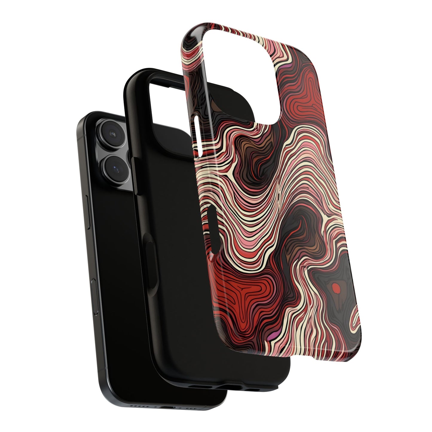 Abstract wavy illusion with swirling lines | Pattern Design