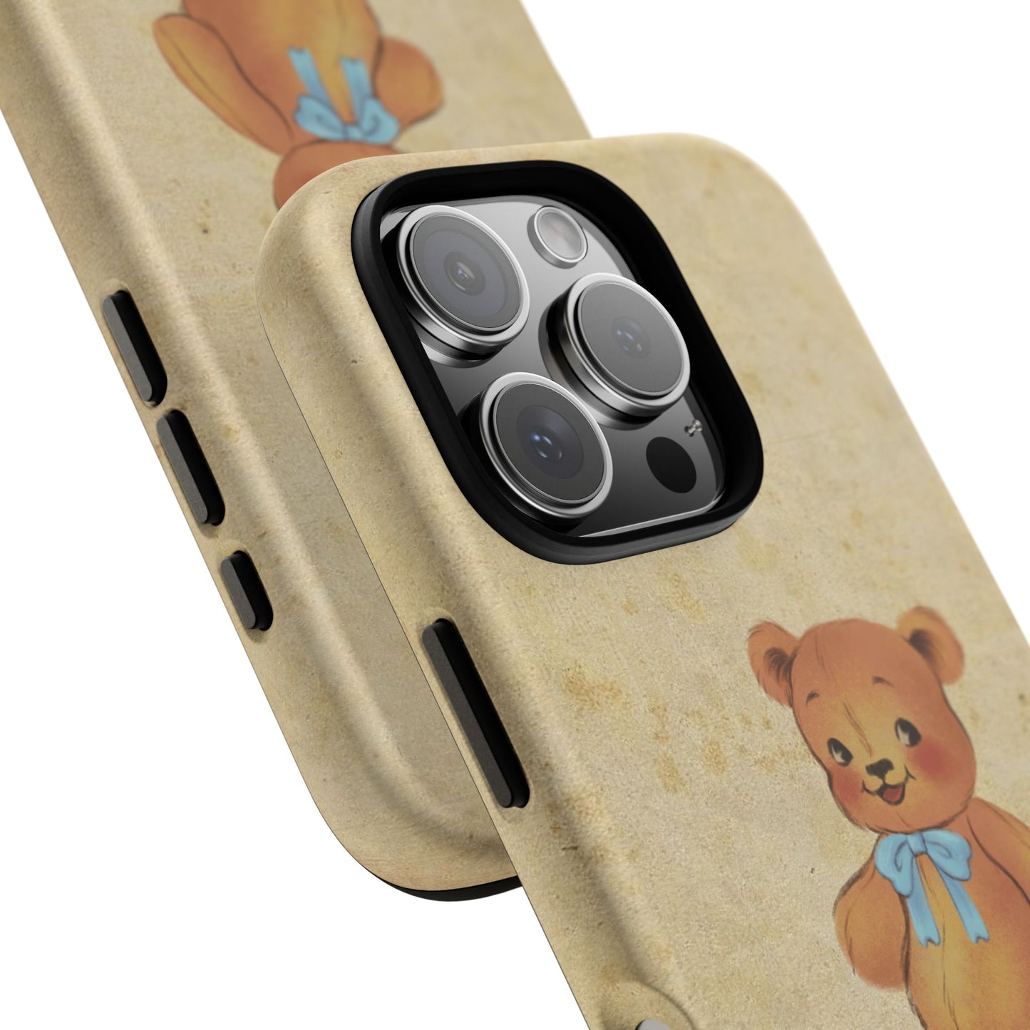 Vintage Teddy Bear Phone Case β Minimal Aesthetic, Soft Beige Retro Cover for iPhone, Samsung & Pixel