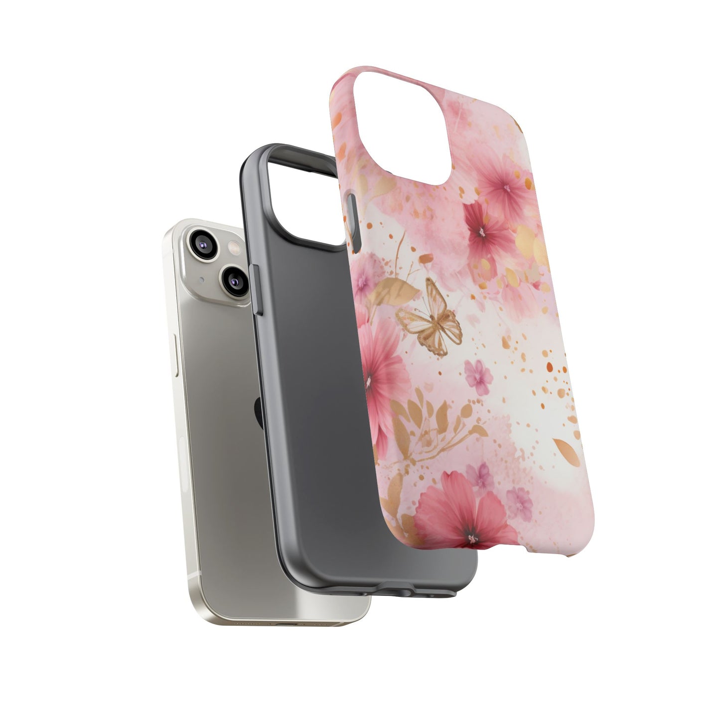 Blush Elegance Floral Mobile Case