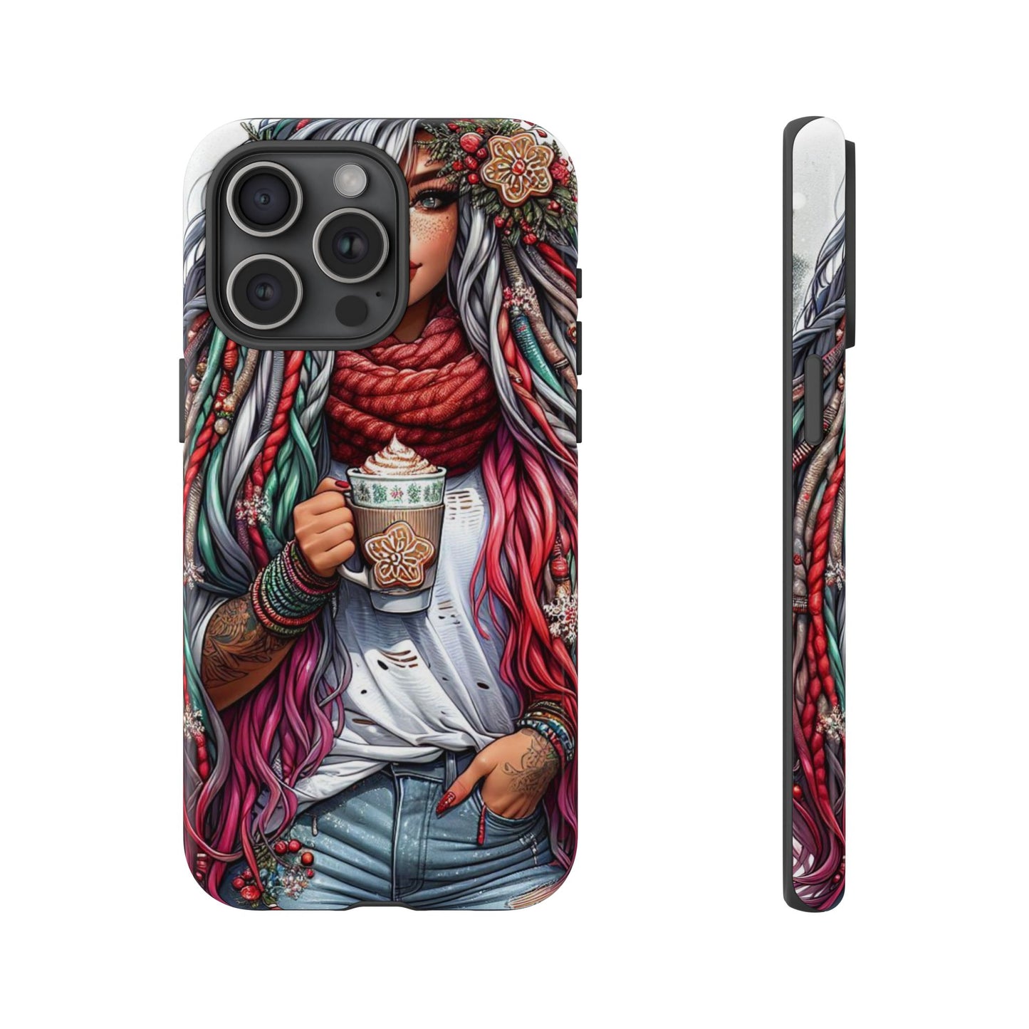 Boho Winter Queen – Cozy Dreads & Holiday Vibes Mobile Cover