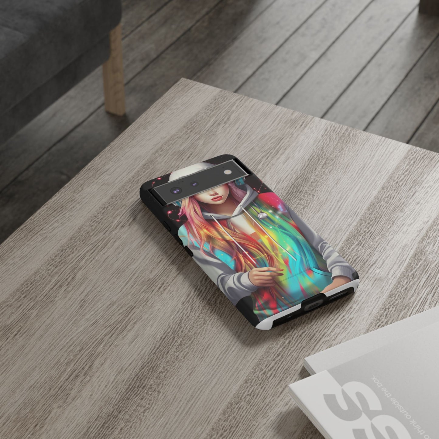 Anime Girl Phone Case - Cute Aesthetic Cover for iPhone, Samsung & Google Pixel, Girly Phone Case, Kawaii Phone Case, Anime Lover Gift