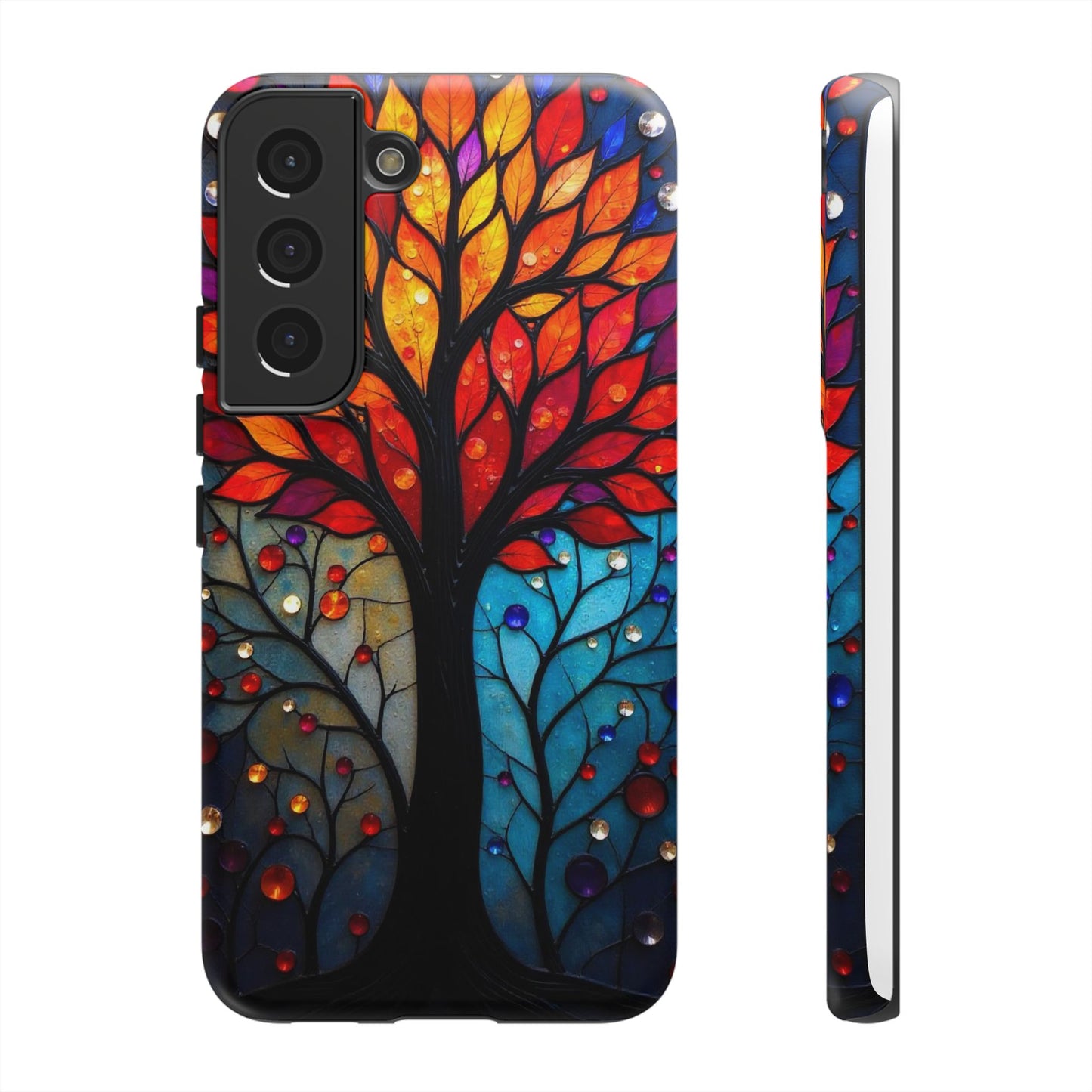 Stained Glass Tree: Vibrant Elegance for Your Case