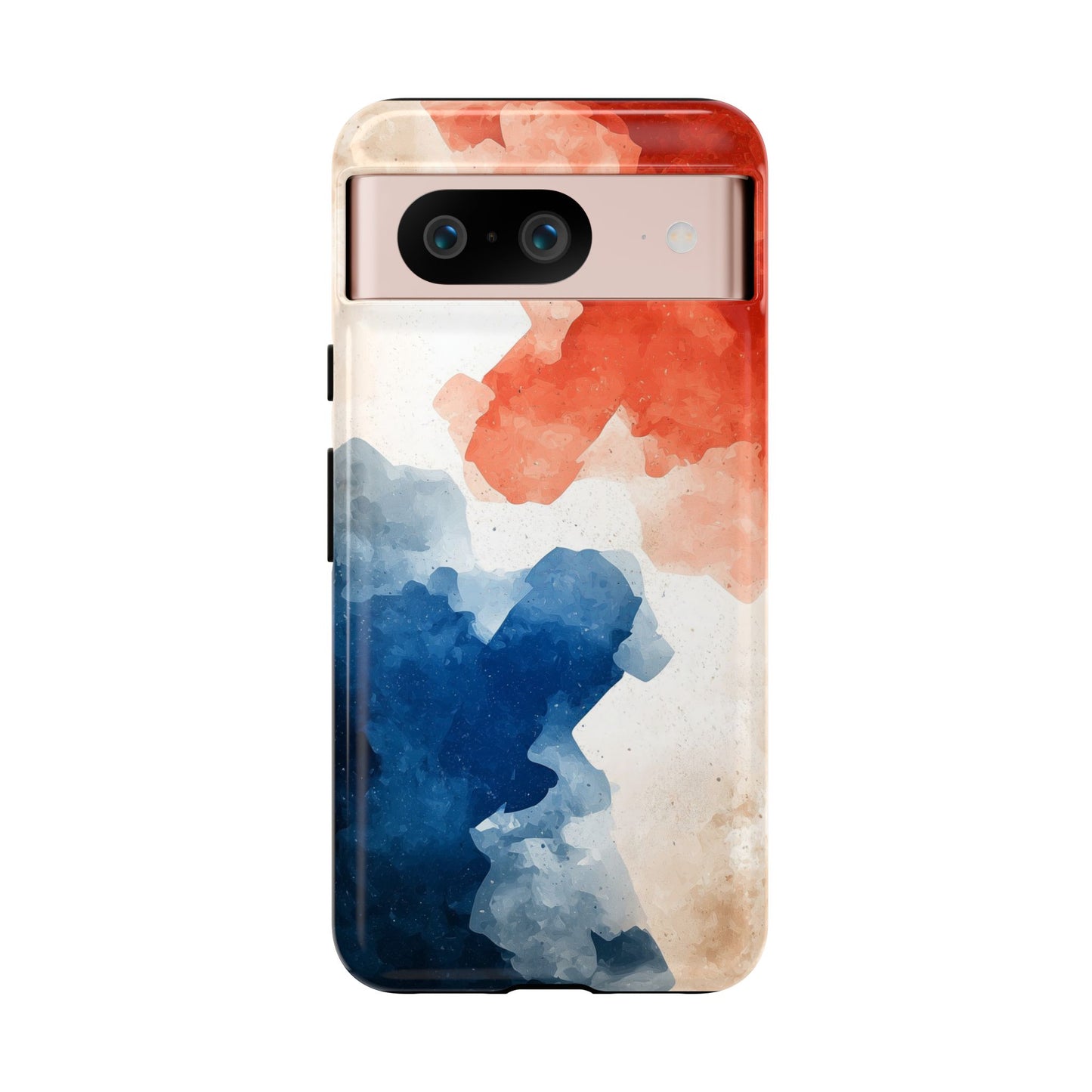 Crimson & Cobalt – Abstract Watercolor Splash Phone Case for iPhone, Google Pixel, Samsung