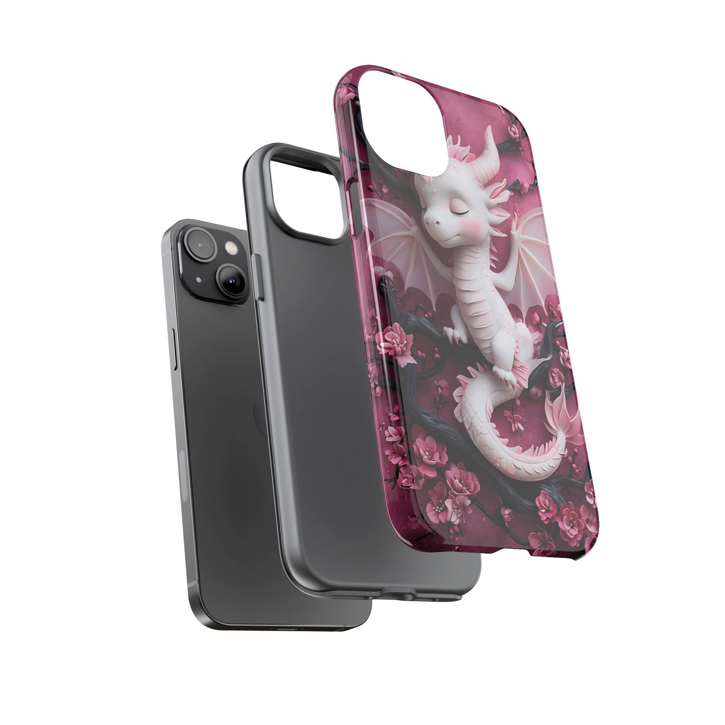 Whimsical 3D Relief Artwork Of A Cute Dragon phone case design